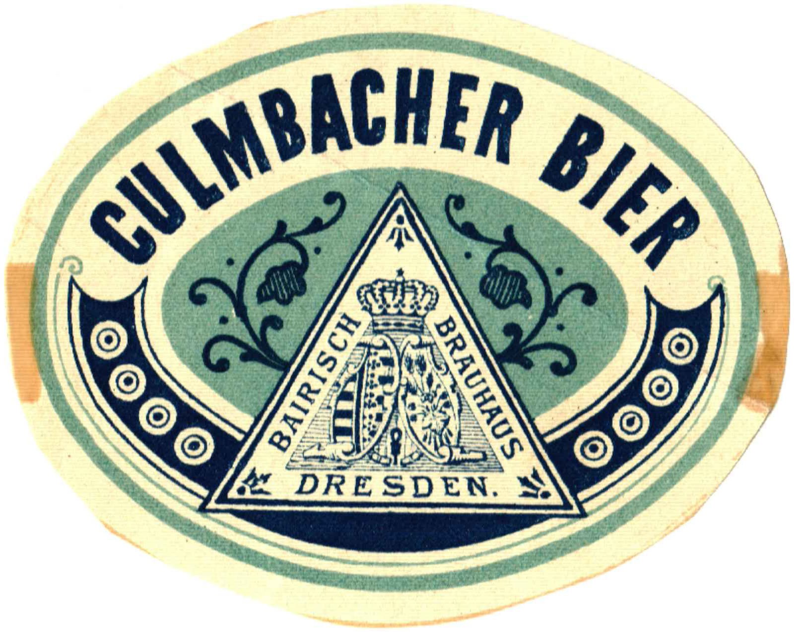 Bieretikett des Bairisch Brauhaus Dresden, um 1888 (ARCHIV DEUTSCHER BIERETIKETTEN CC BY-NC-SA)