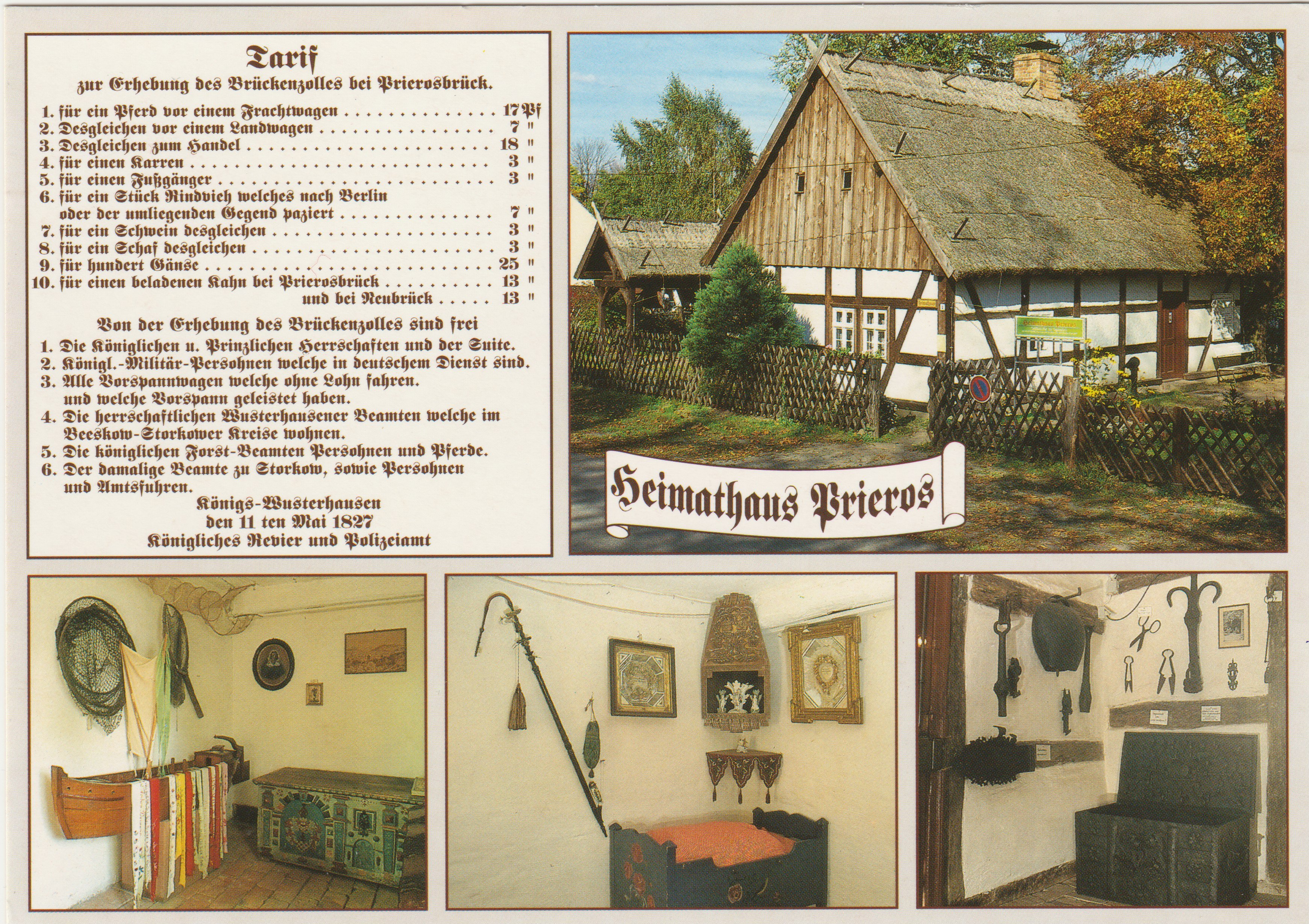 Postkarte Heimathaus Prieros (Heimathaus Prieros CC BY-NC-SA)