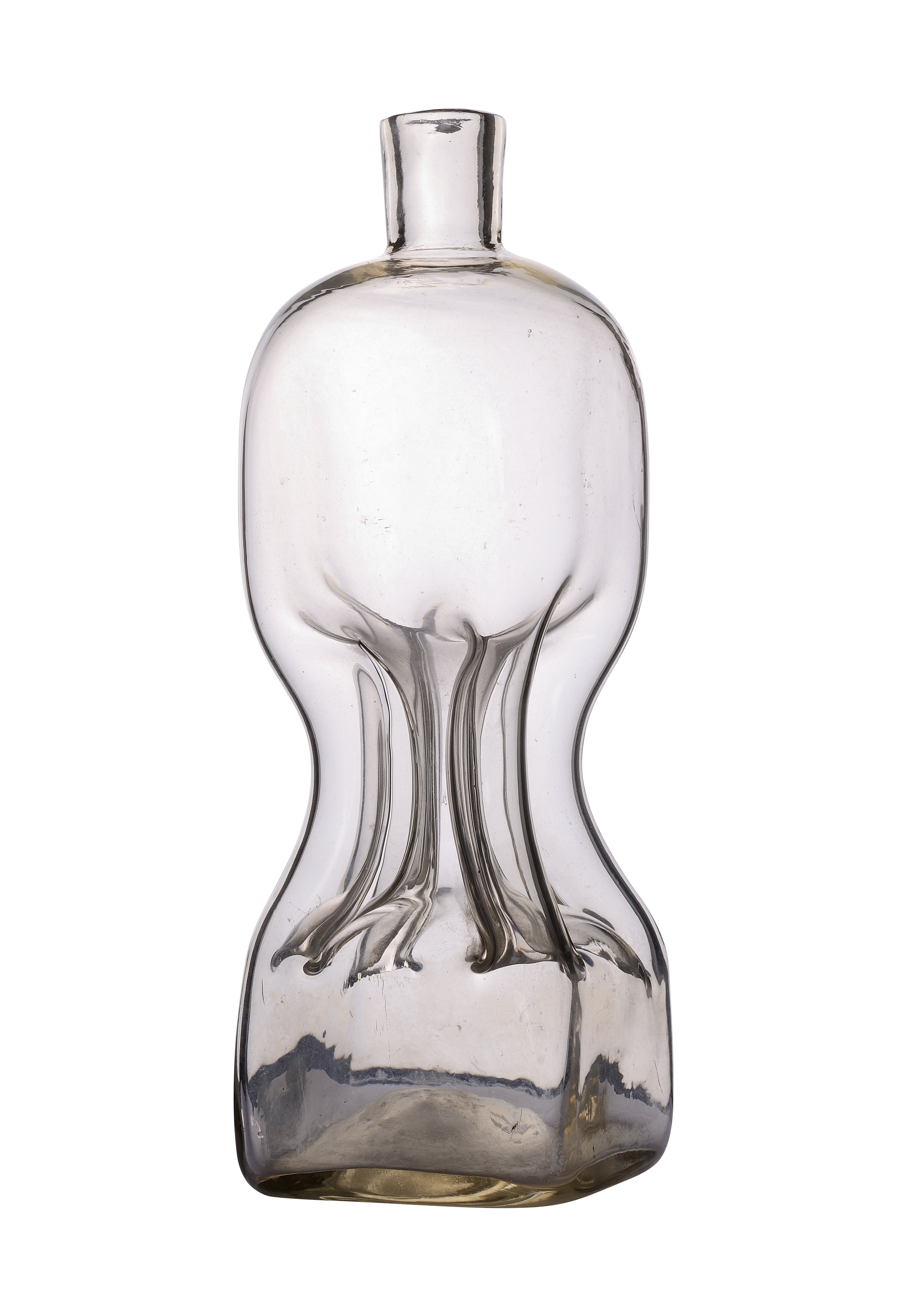 Gluckerflasche aus Glas, Scherzgefäß (Heimathaus Prieros CC BY-NC-SA)
