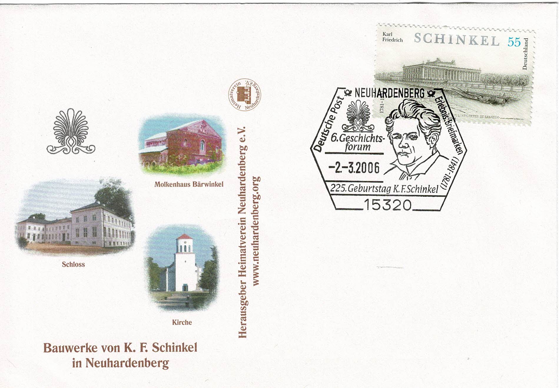 Sonderumschlag: 225. Geburtstag Karl Friedrich Schinkel (Dorfschule Neuhardenberg CC BY-NC-SA)