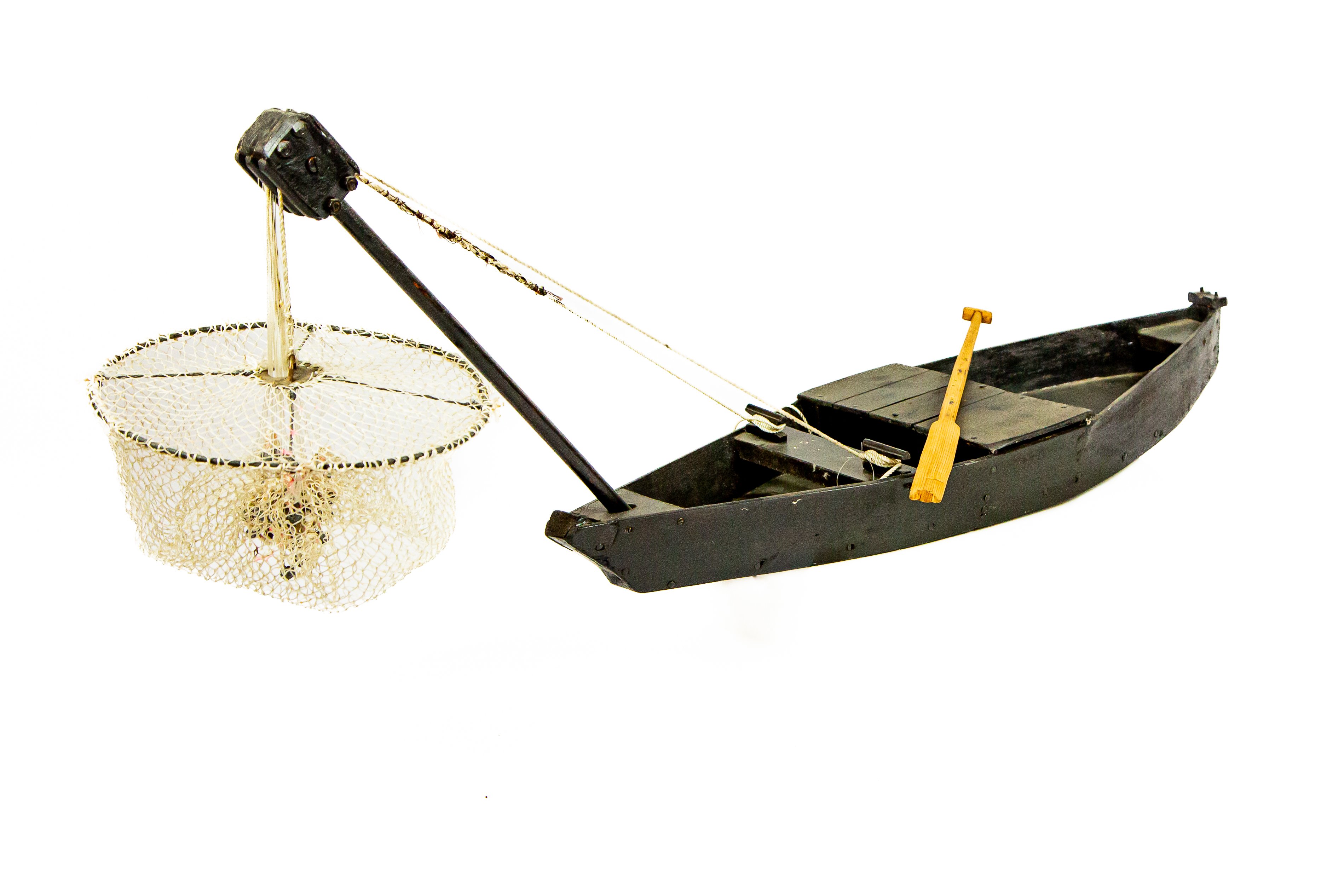 Modell eines Fischerkahns mit Schmeißer (Alex Schirmer CC BY-NC-SA)