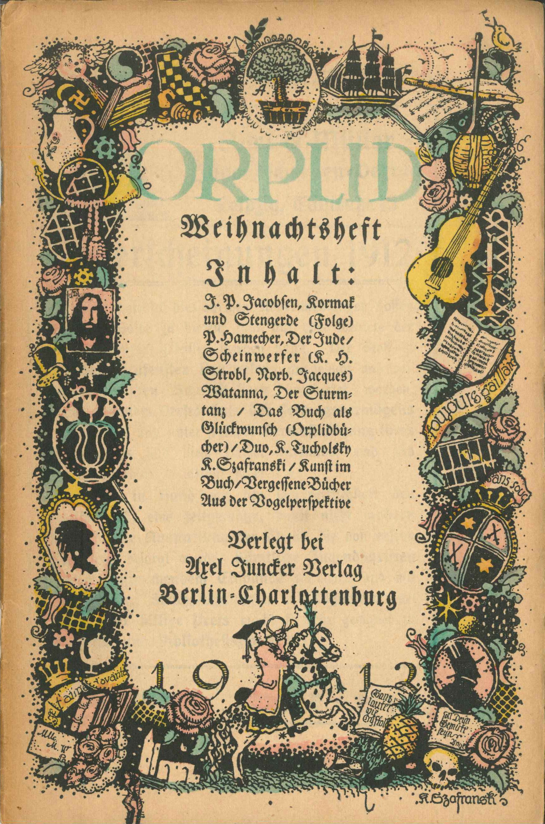 Orplid 1. Jhg. 2. Heft Dez 1912 Weihnachtsheft, Titelseite (KTL CC BY-NC-SA)