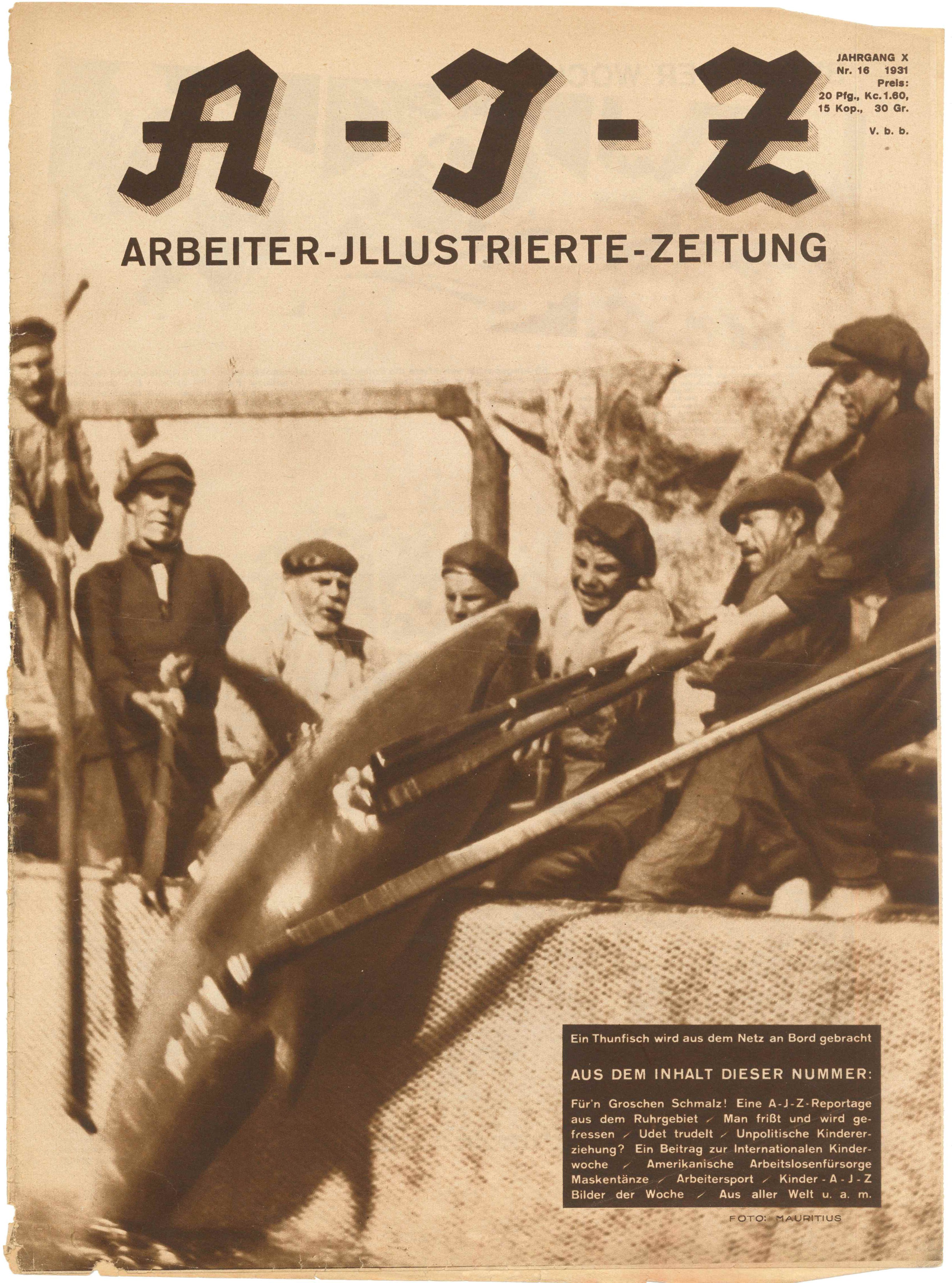 AIZ, Nr. 16, 1931, Titelseite (Kurt Tucholsky Literaturmuseum CC BY-NC-SA)