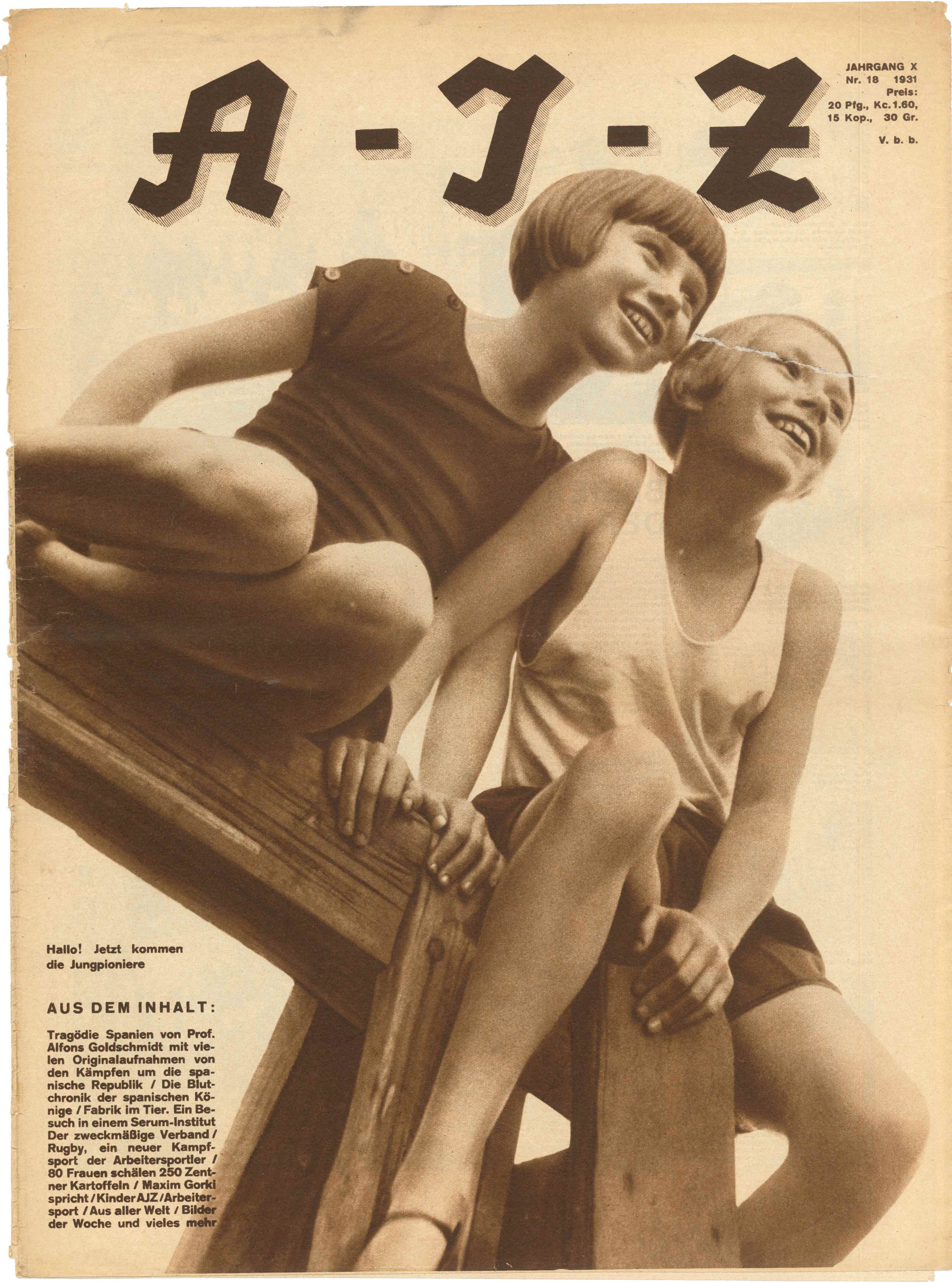 AIZ, Nr. 18, 1931, Titelseite (Kurt Tucholsky Literaturmuseum CC BY-NC-SA)