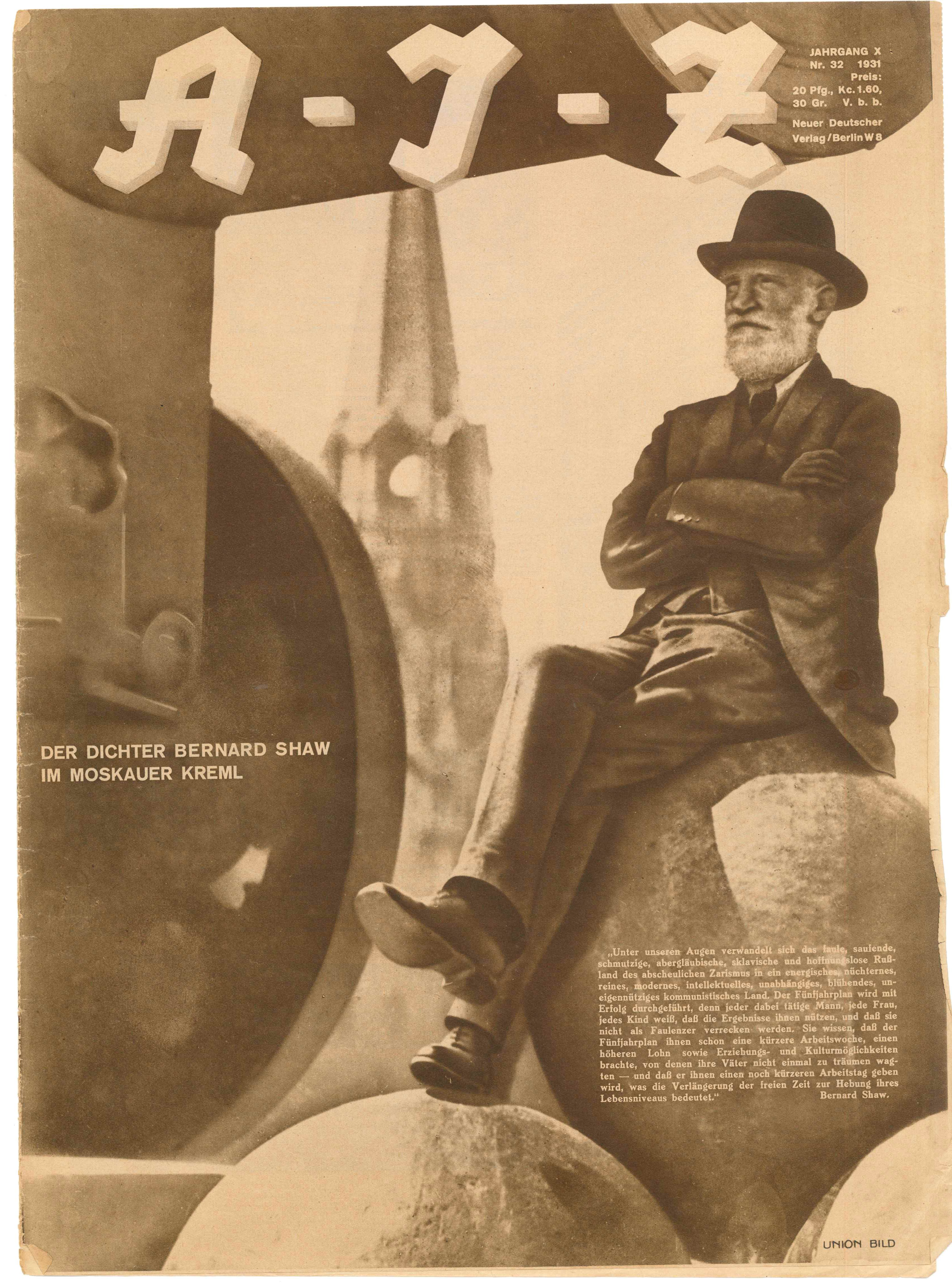 AIZ, Nr. 32, 1931, Titelseite (Kurt Tucholsky Literaturmuseum CC BY-NC-SA)
