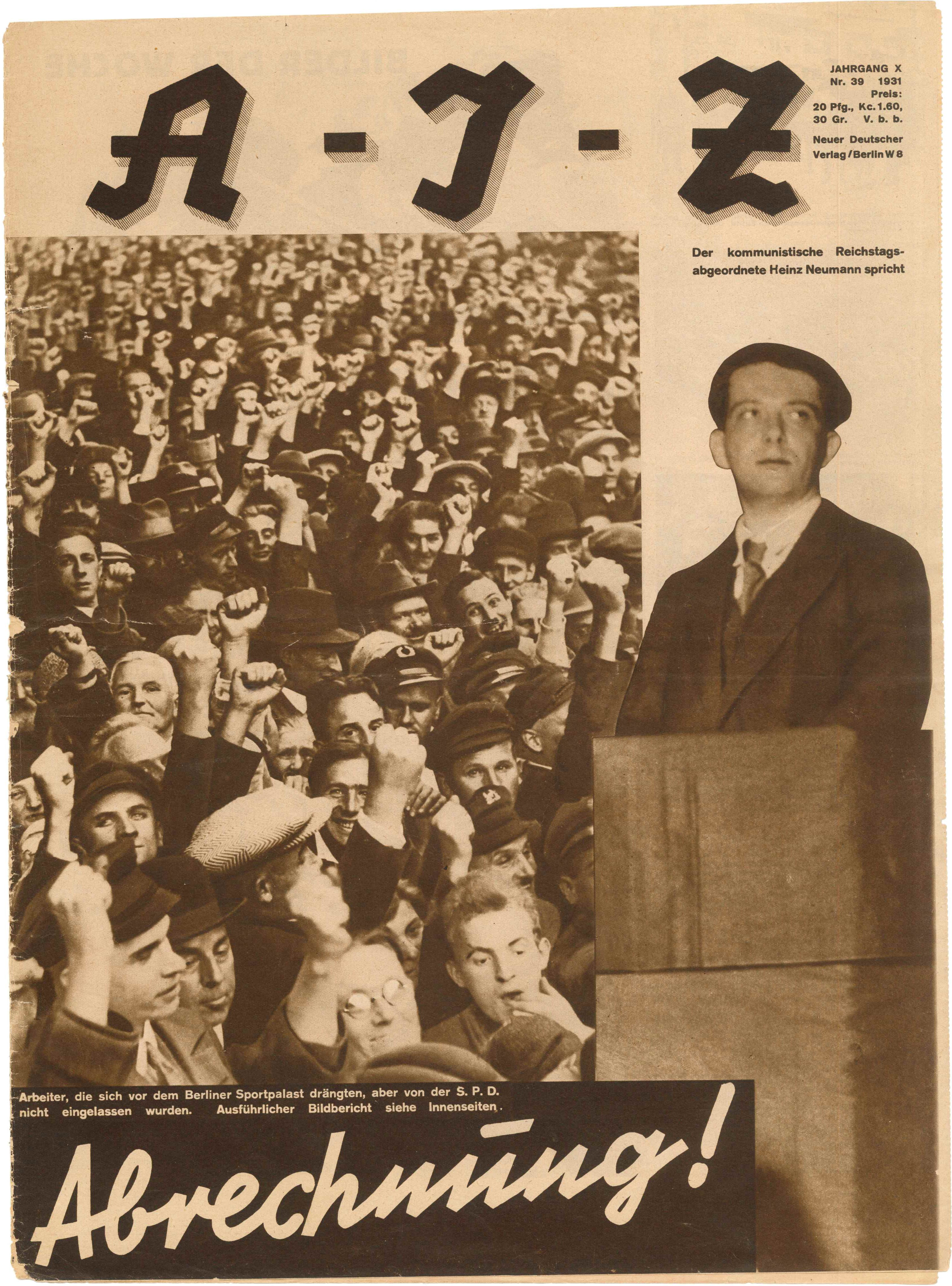 AIZ, Nr. 39, 1931, Titelseite (Kurt Tucholsky Literaturmuseum CC BY-NC-SA)