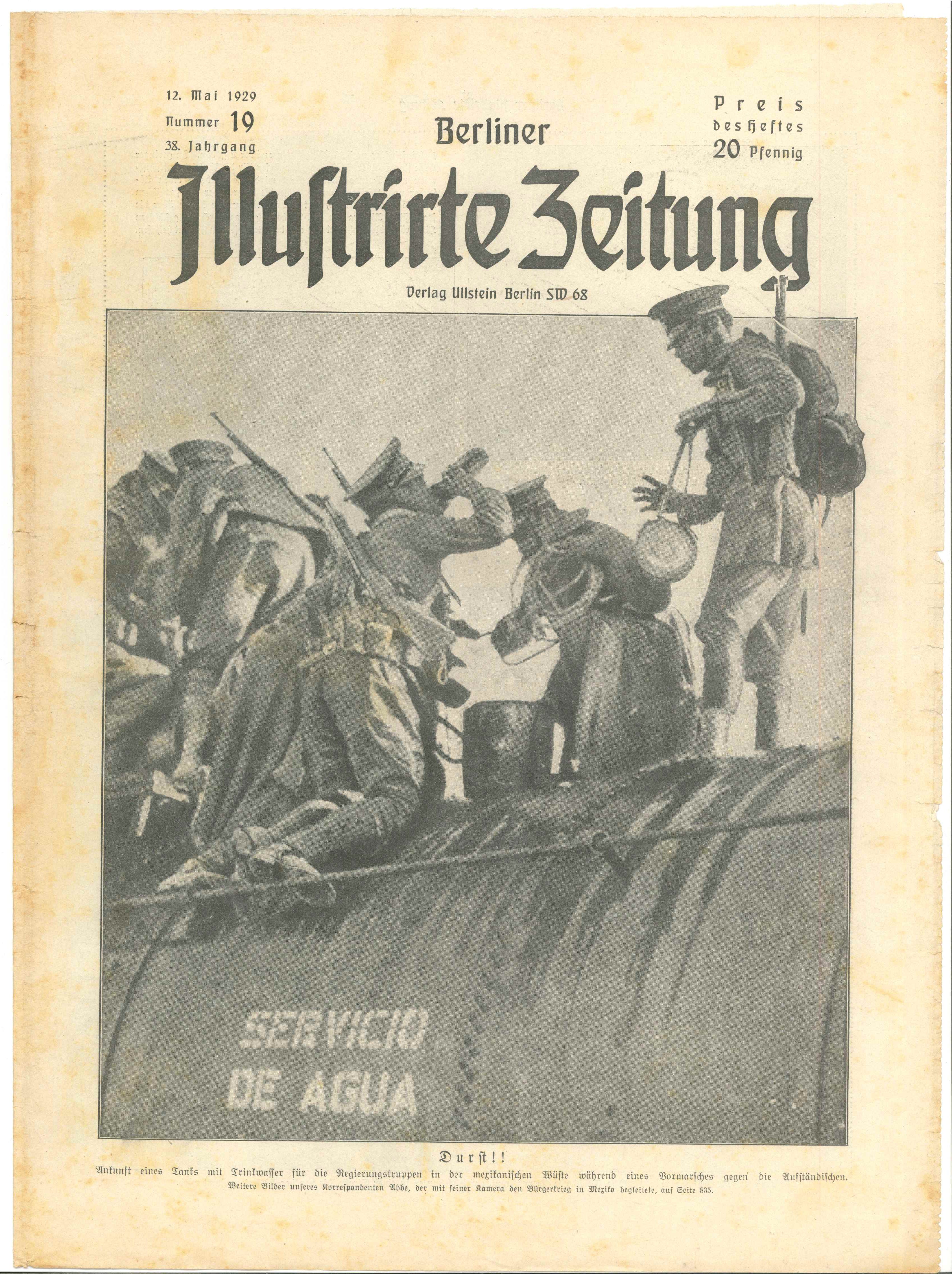 BIZ, Nr. 19, 1929, Titelseite (Kurt Tucholsky Literaturmuseum CC BY-NC-SA)