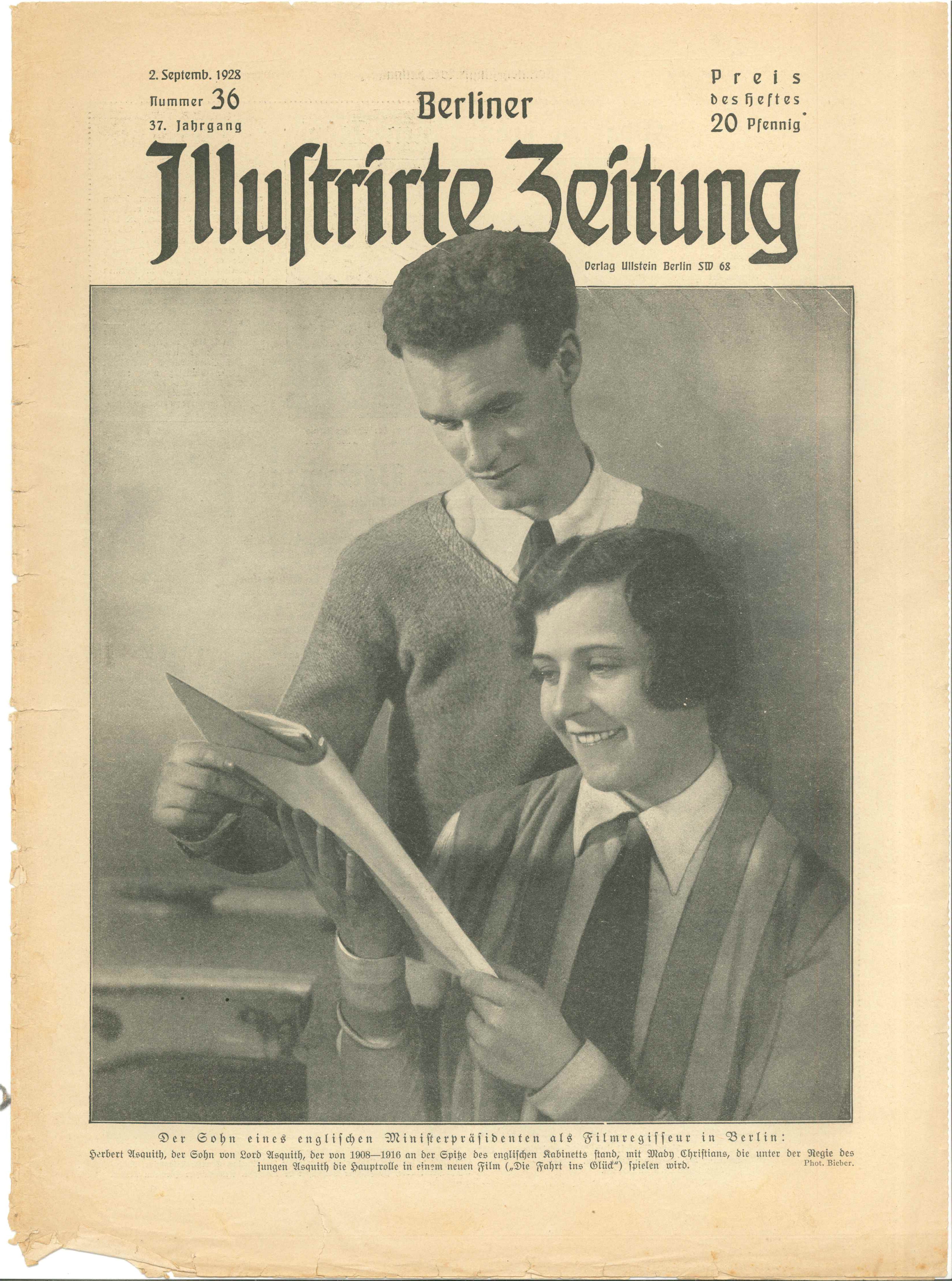 BIZ, Nr. 36, 1928, Titelseite (Kurt Tucholsky Literaturmuseum CC BY-NC-SA)