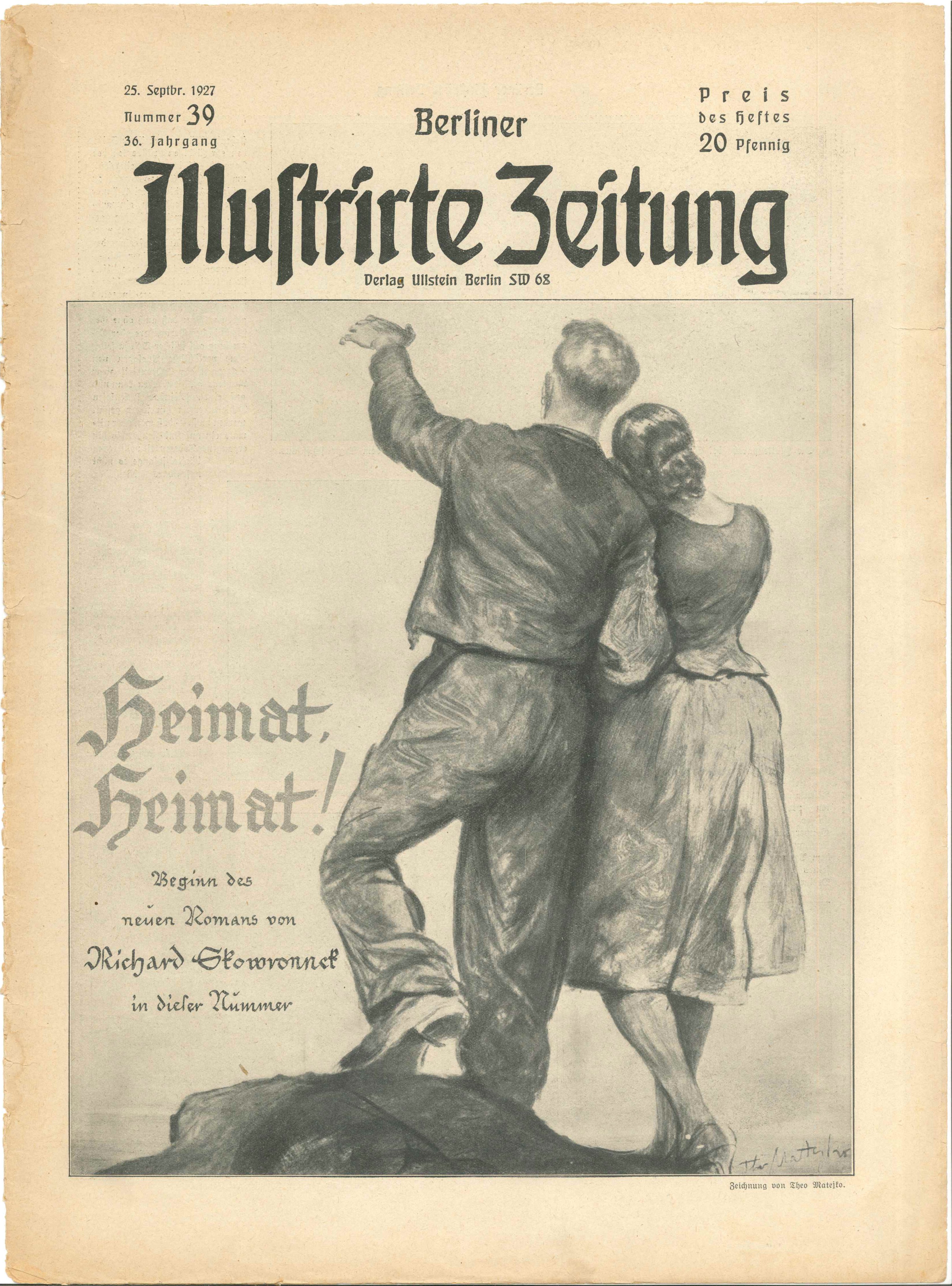 BIZ, Nr. 39, 1927, Titelseite (Kurt Tucholsky Literaturmuseum CC BY-NC-SA)