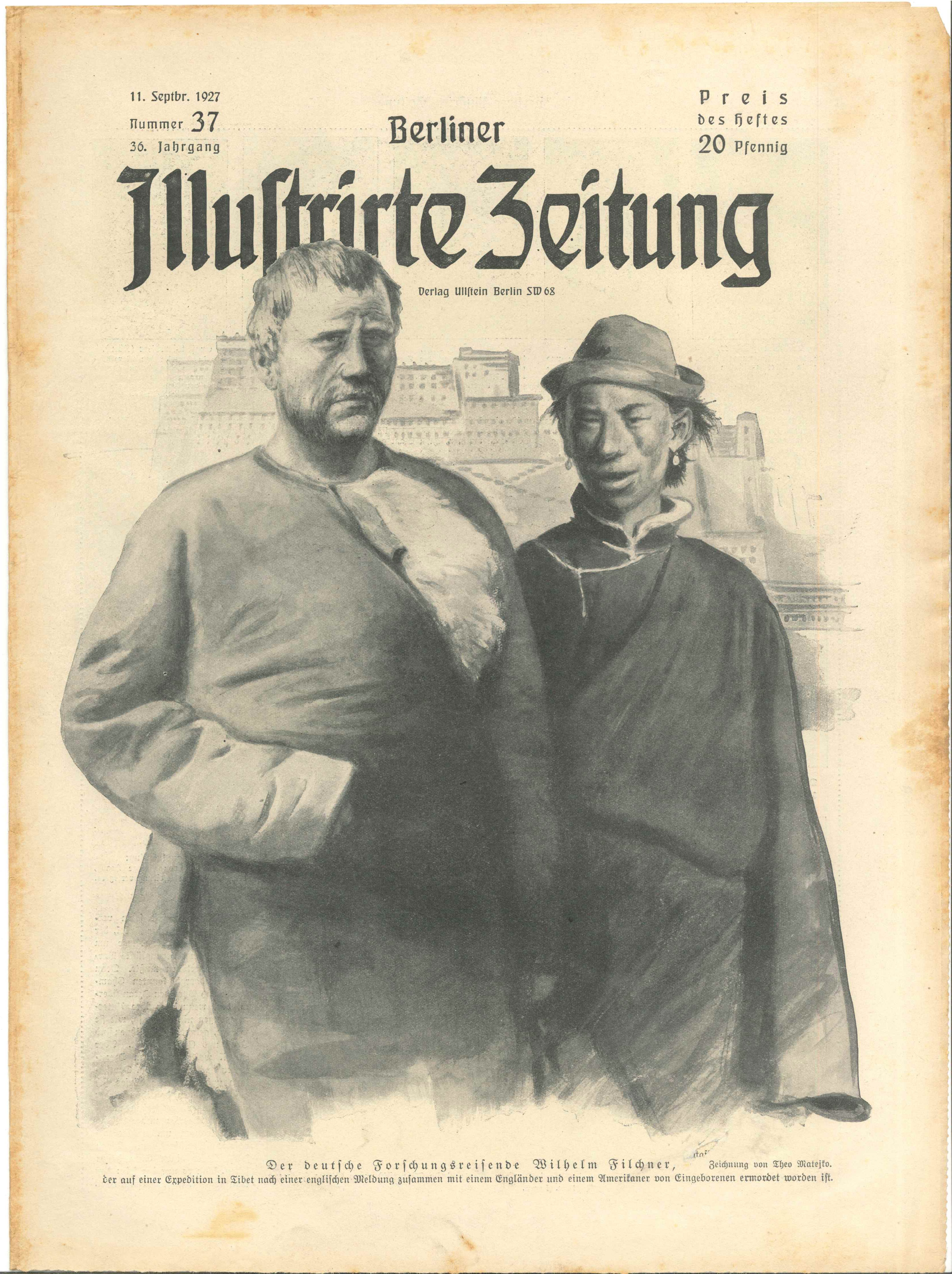 BIZ, Nr. 37, 1927, Titelseite (Kurt Tucholsky Literaturmuseum CC BY-NC-SA)