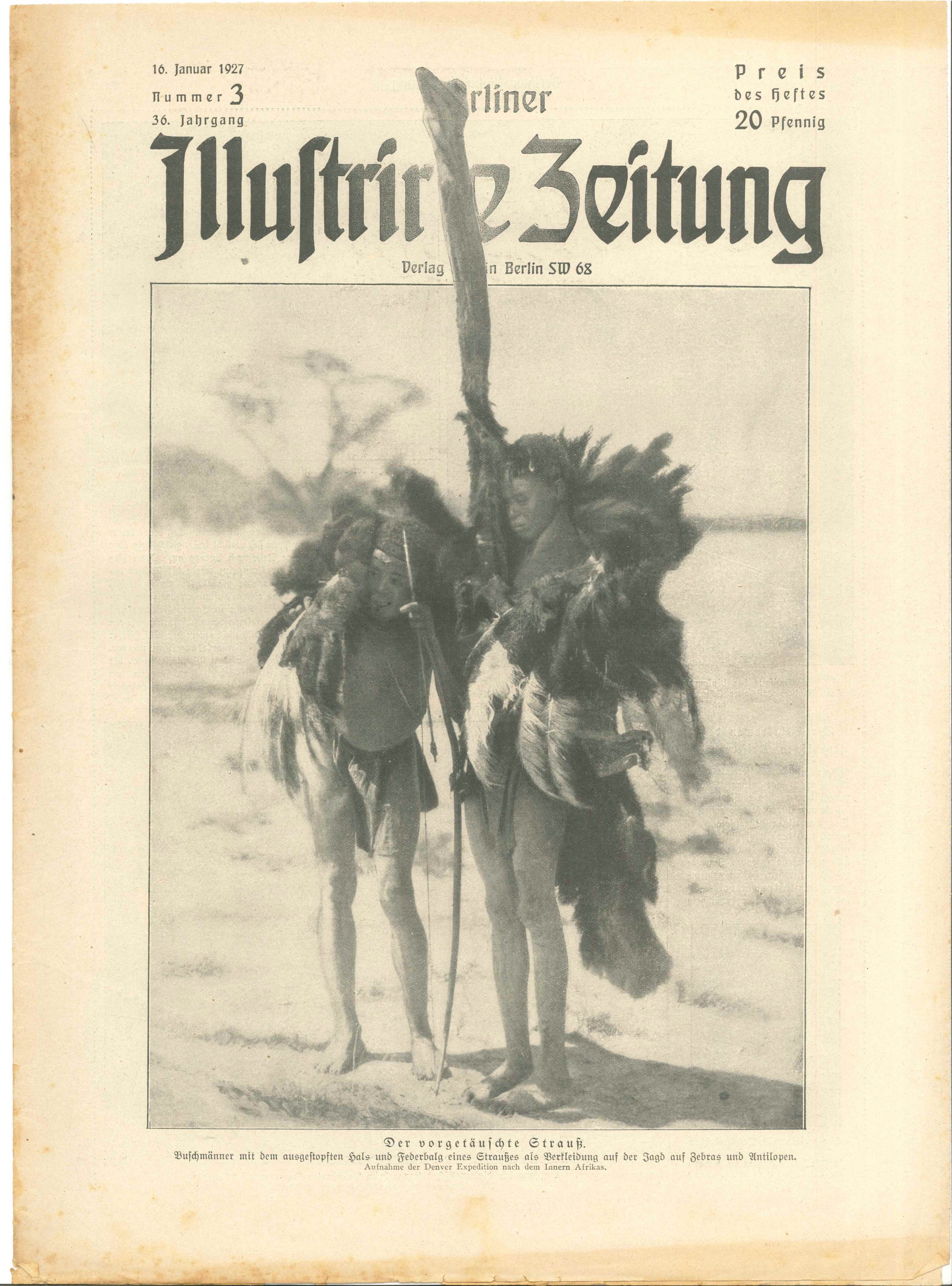 BIZ, Nr. 3, 1927, Titelseite (Kurt Tucholsky Literaturmuseum CC BY-NC-SA)