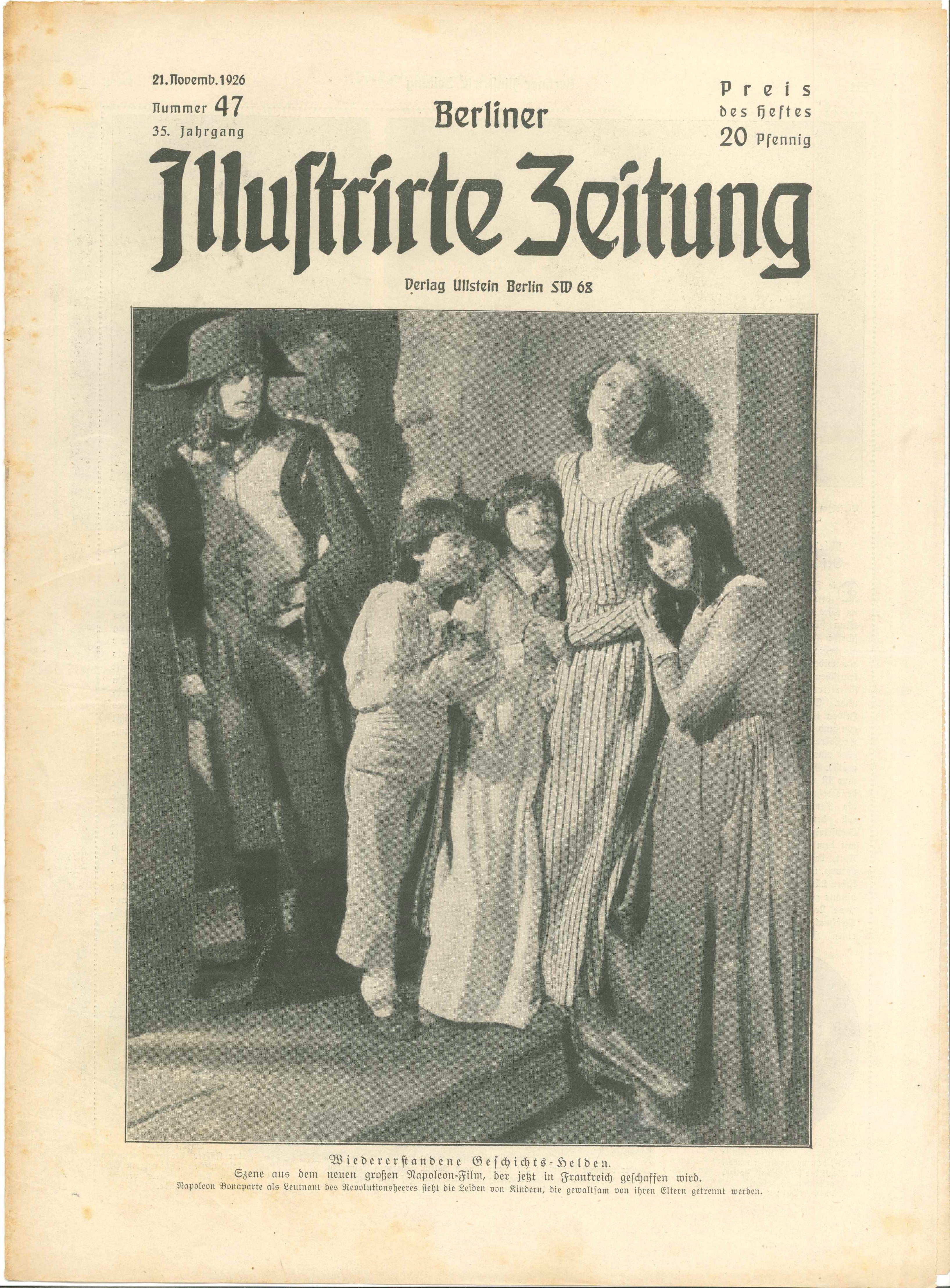 BIZ, Nr. 47, 1926, Titelseite (Kurt Tucholsky Literaturmuseum CC BY-NC-SA)