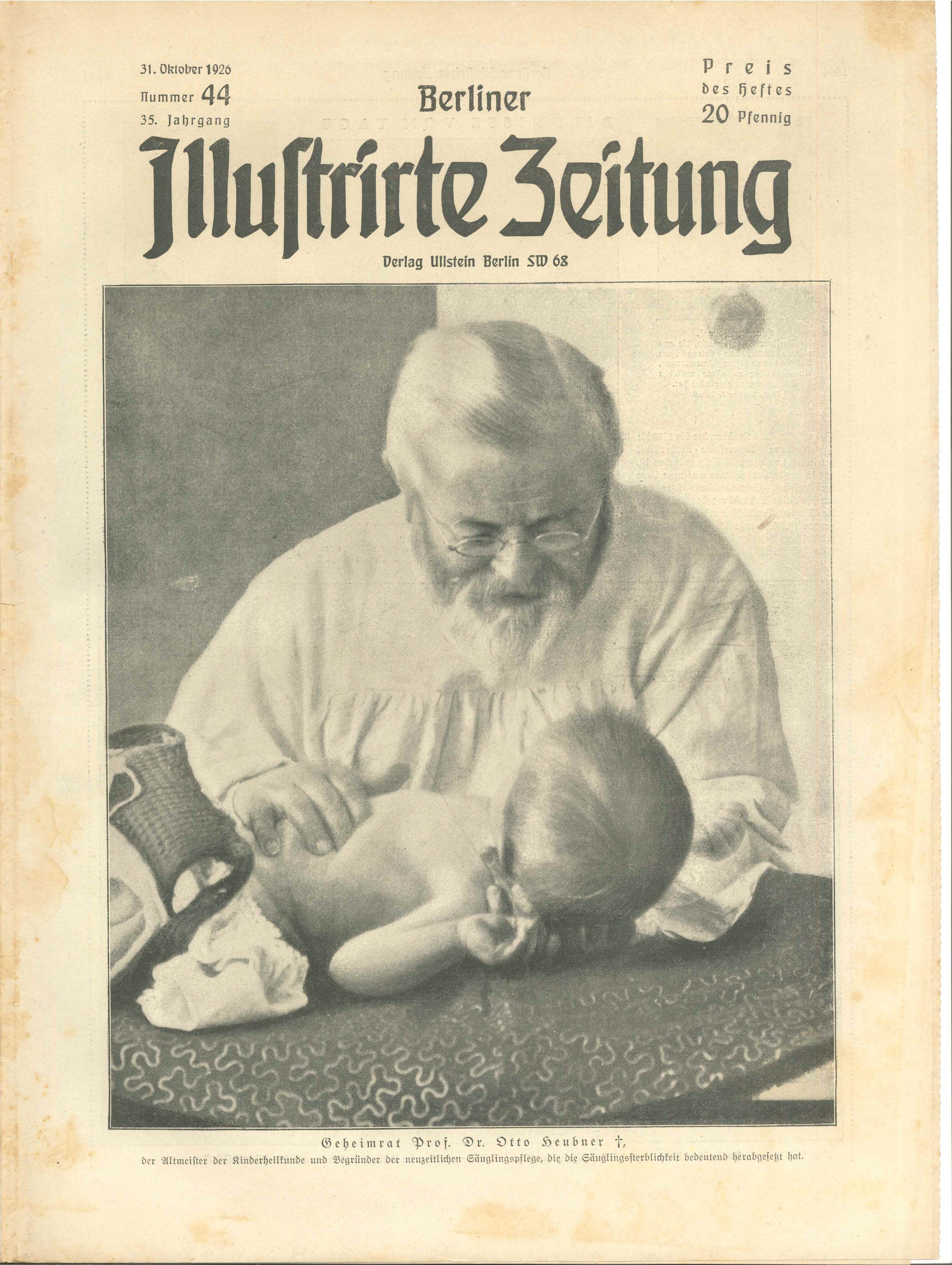 BIZ, Nr. 44, 1926, Titelseite (Kurt Tucholsky Literaturmuseum CC BY-NC-SA)