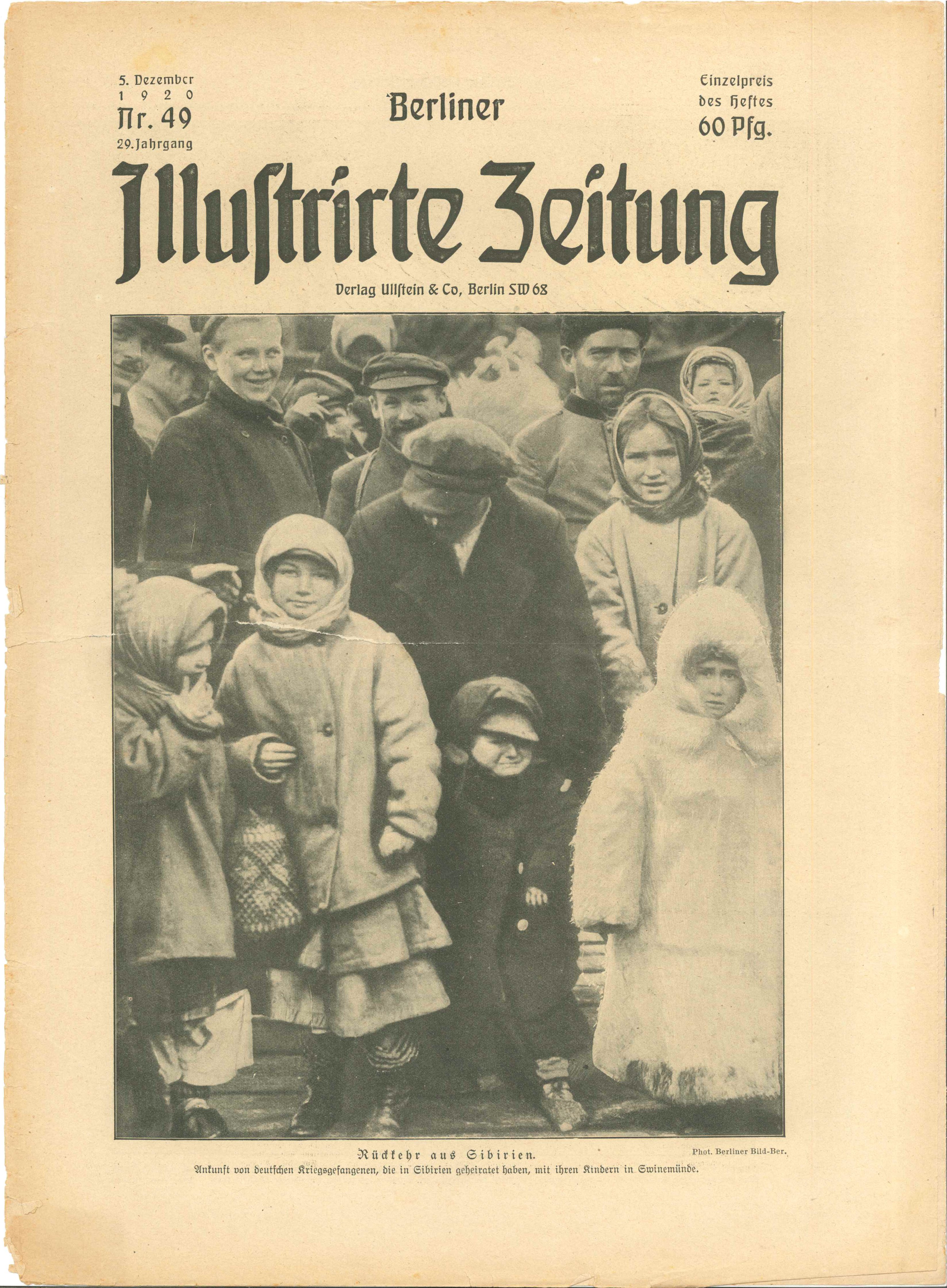 BIZ, Nr. 49, 1920, Titelseite (Kurt Tucholsky Literaturmuseum CC BY-NC-SA)