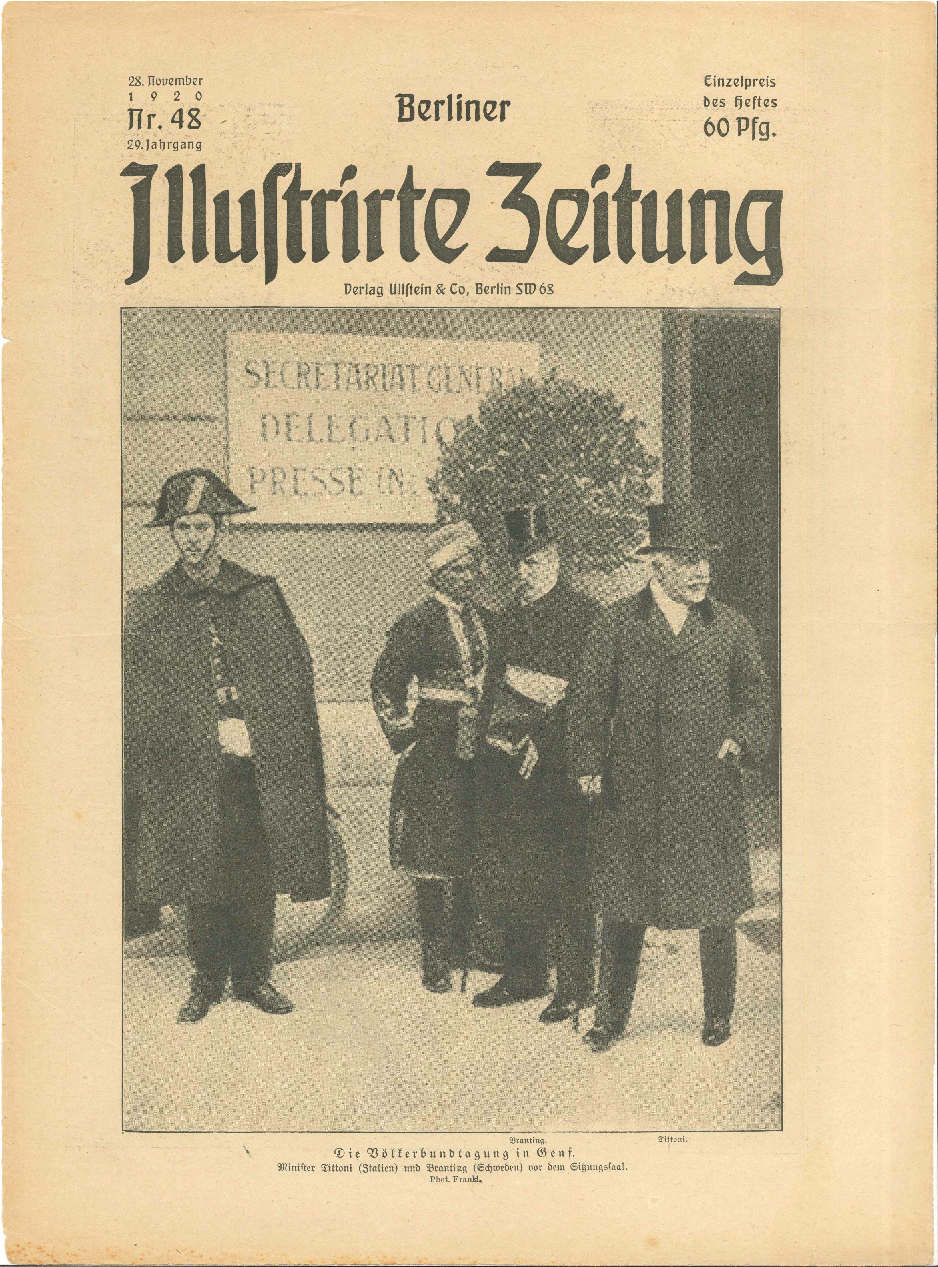 BIZ, Nr. 48, 1920, Titelseite (Kurt Tucholsky Literaturmuseum CC BY-NC-SA)