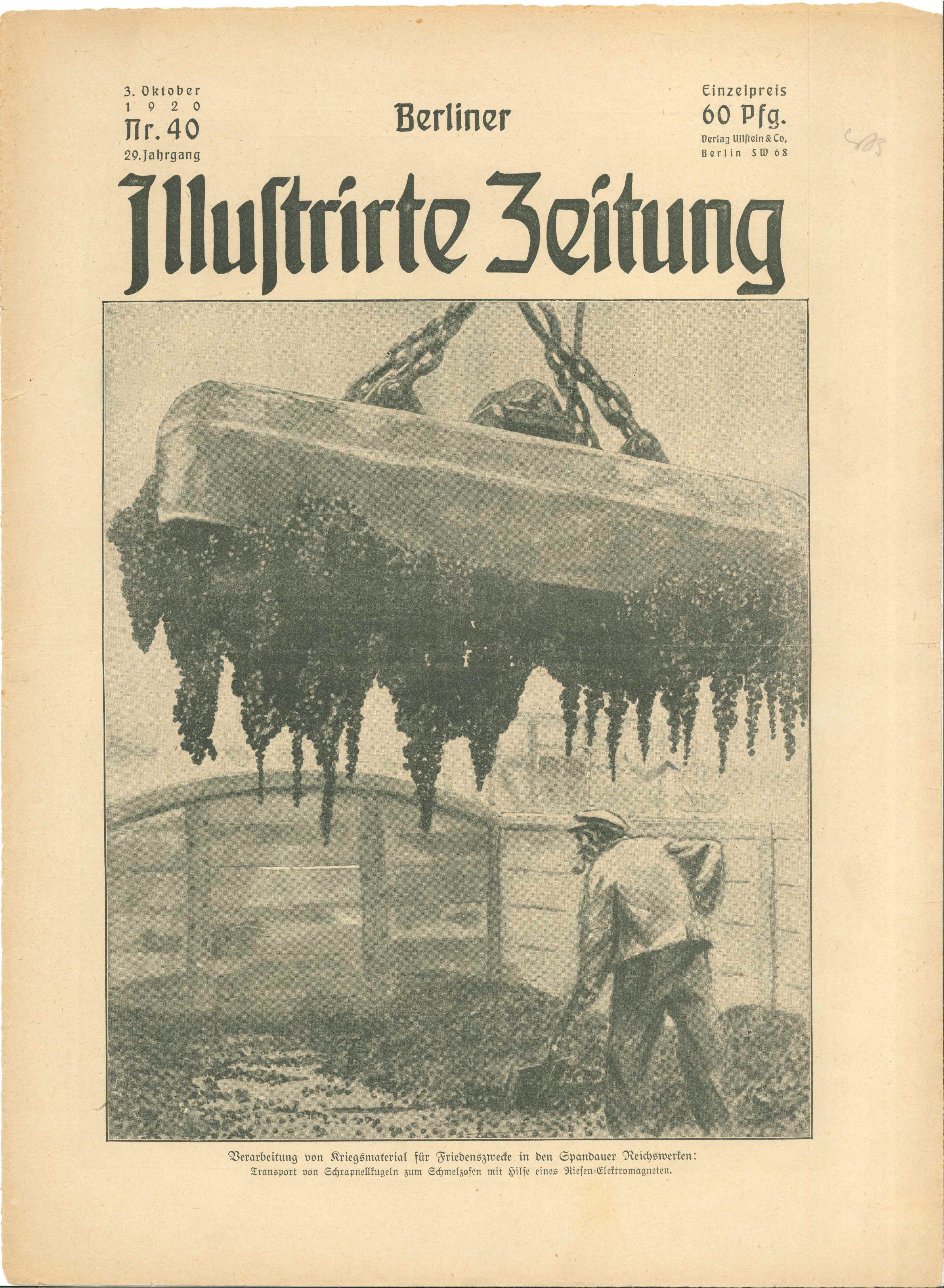 BIZ, Nr. 40, 1920, Titelseite (Kurt Tucholsky Literaturmuseum CC BY-NC-SA)