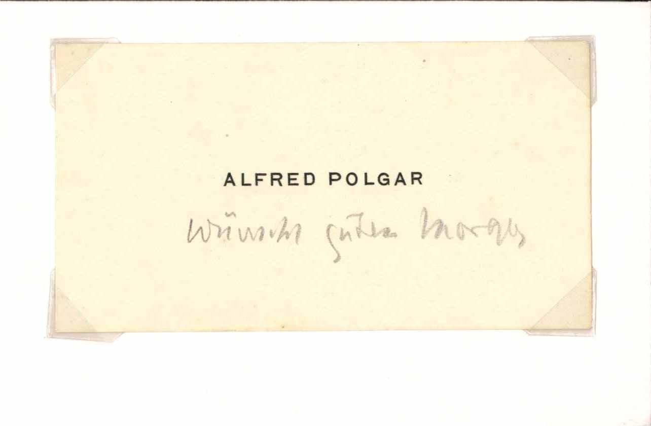Visitenkarte Alfred Polgar (Kurt Tucholsky Literaturmuseum CC BY-NC-SA)