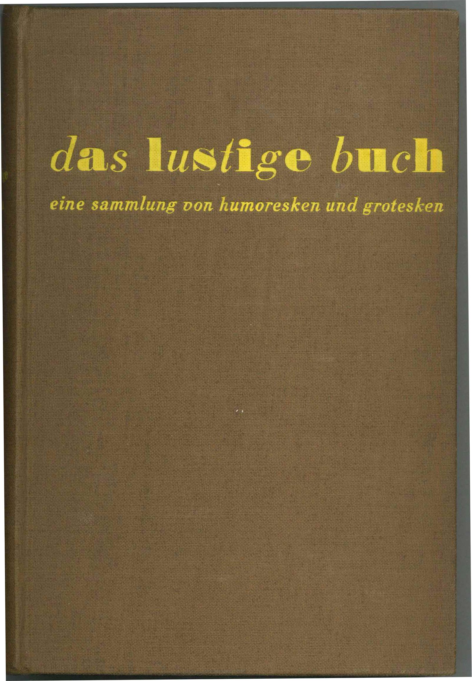Das lustige Buch des Bücherkreises 1931 (Kurt Tucholsky Literaturmuseum CC BY-NC-SA)