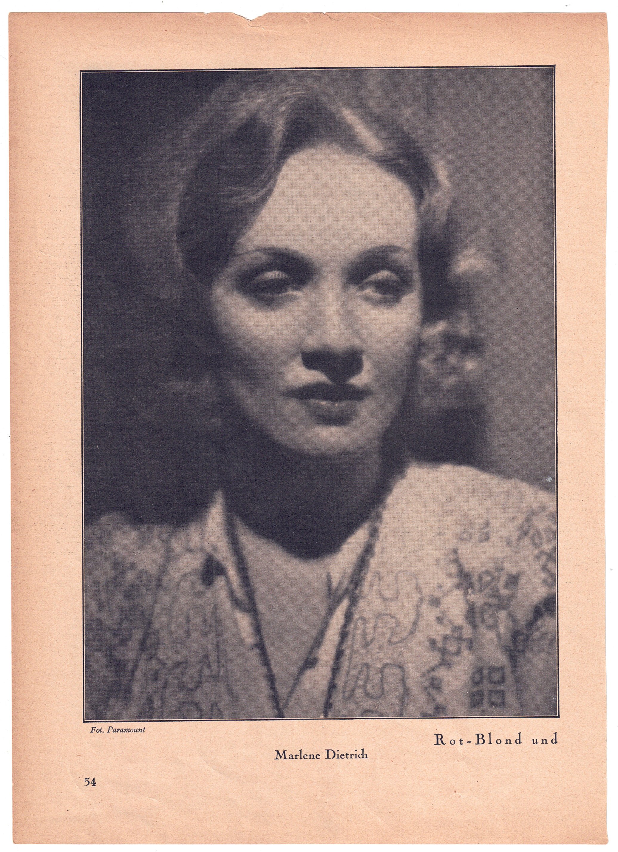 Marlene Dietrich (Kurt Tucholsky Literaturmuseum CC BY-NC-SA)
