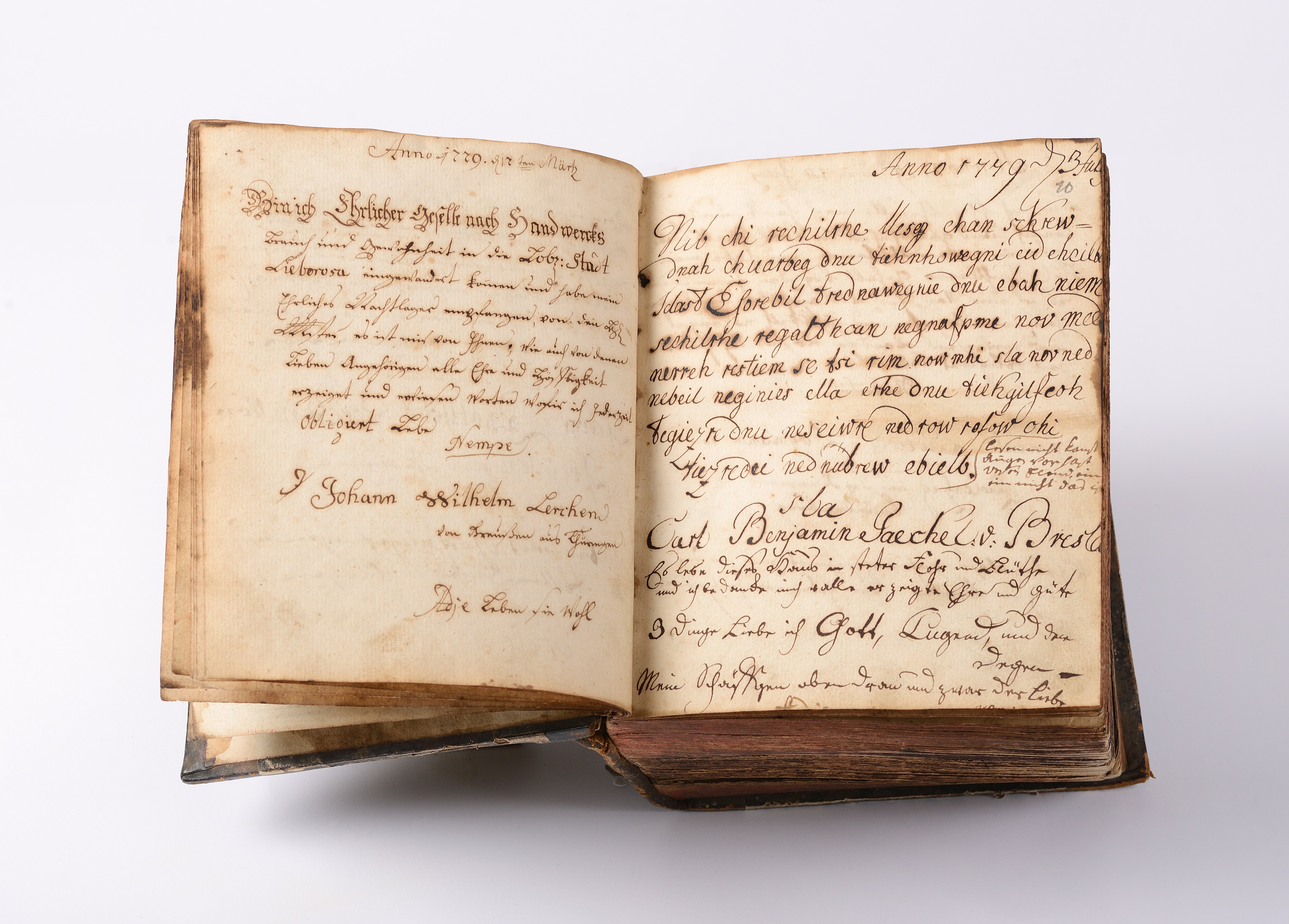Gesellenbuch (Museum in der Darre CC BY-NC-SA)