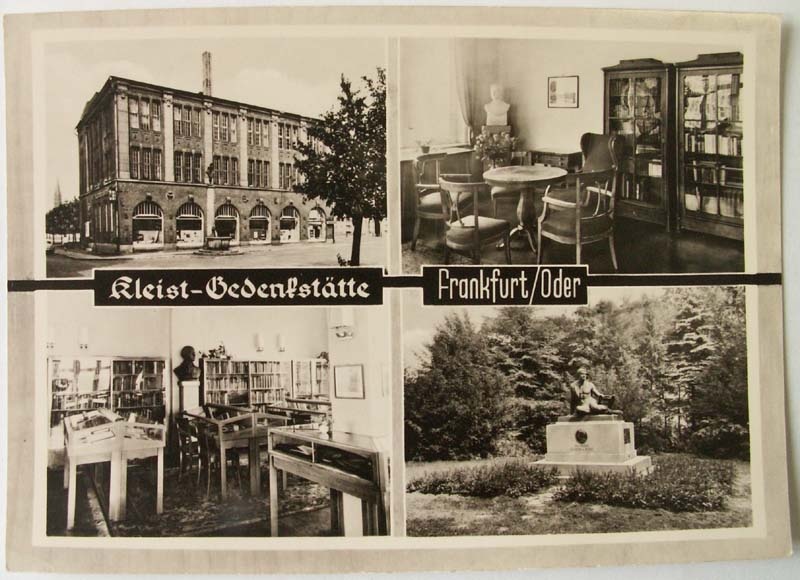 Postkarte Kleist-Gedenkstätte und Frankfurt (Oder) (Kleist-Museum Frankfurt (Oder) CC BY-NC-SA)