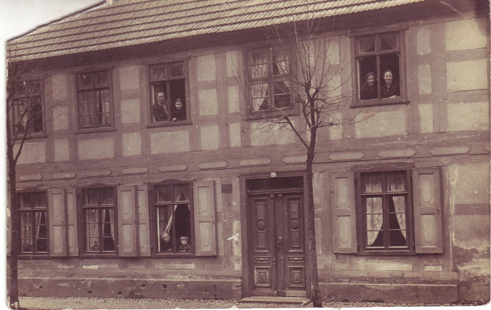 Postkarte Oderberg, Berliner Straße 21, Kalkhoff, um 1910/1920 (Binnenschifffahrtsmuseum Oderberg CC BY-NC-SA)
