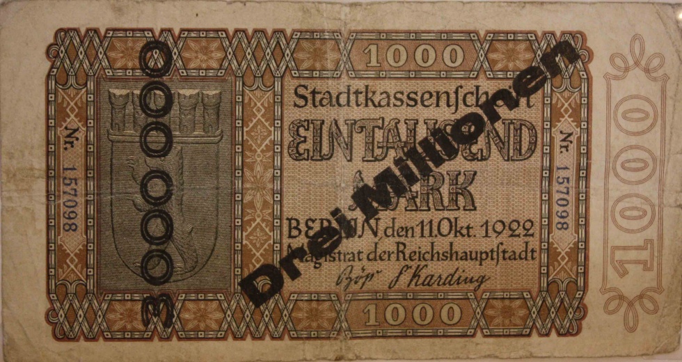 Infaltionsgeld, 1923 (Kurt Tucholsky Literaturmuseum CC BY-NC-SA)