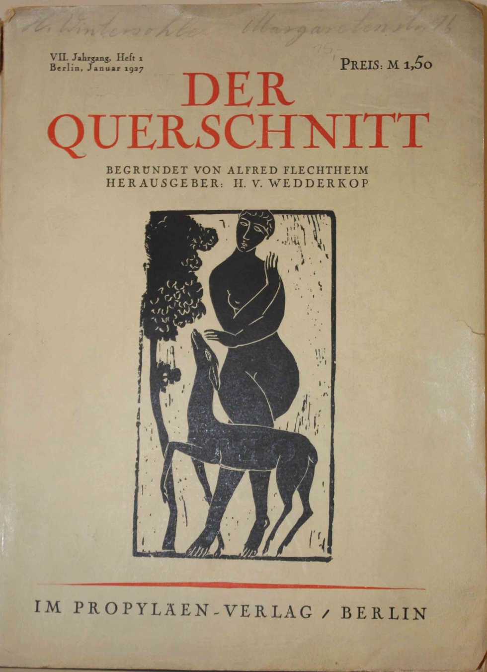 &quot;Der Querschnitt&quot;, 1927 (Kurt Tucholsky Literaturmuseum CC BY-NC-SA)