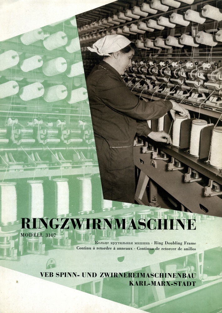Heft &quot;Ringzwirnmaschine Modell 3107&quot; (Brandenburgisches Textilmuseum Forst (Lausitz) CC BY-NC-SA)