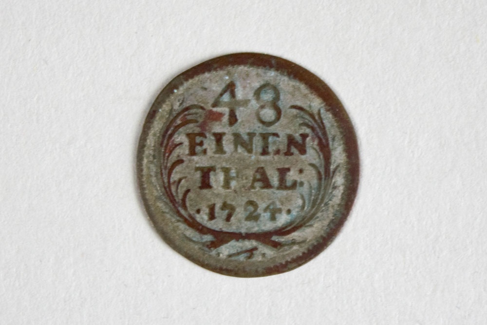 1/48-Taler, 3 Pfennig, 1 Pfennig (Museum im Mönchenkloster Jüterbog CC BY-NC-SA)