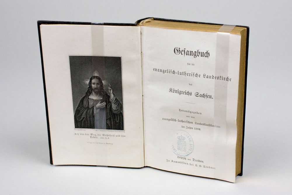 Gesangbuch Sachsen (Kreismuseum Finsterwalde CC BY-NC-SA)