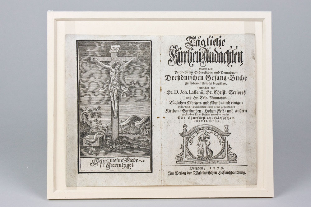 2 Seiten eines Druckes von Kirchenandachten (Kreismuseum Finsterwalde CC BY-NC-SA)
