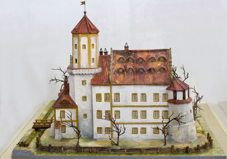 Modell des Spremberger Schlosses um 1700 (Niederlausitzer Heidemuseum CC BY-NC-SA)