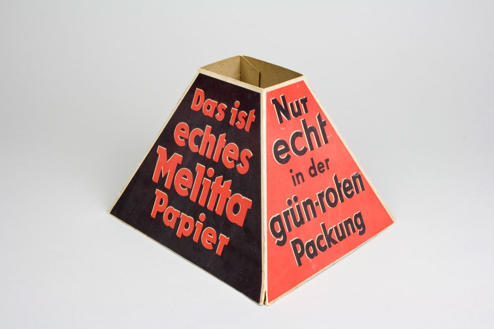 Werbung für Melittapapier (Kreismuseum Finsterwalde CC BY-NC-SA)
