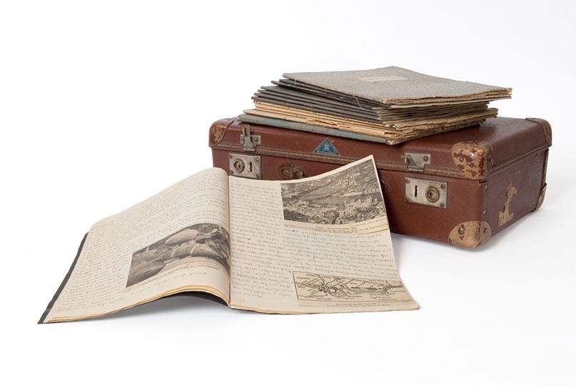 Koffer mit Kriegstagebüchern (Museum und Galerie Falkensee CC BY-NC-SA)