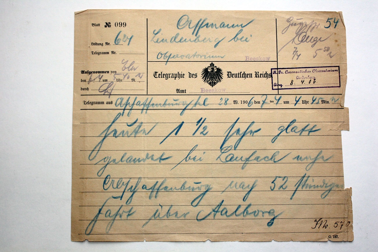 Telegramm (Alfred Wegener Museum CC BY-NC-SA)