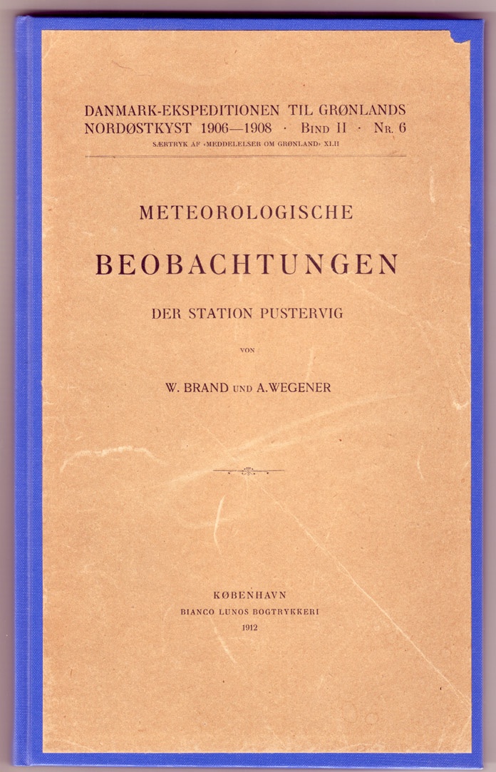 Meteorologische Beobachtungen der Station Pustervig (Alfred Wegener Museum CC BY-NC-SA)