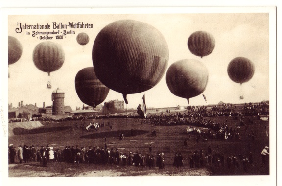 Internationales Ballon-Wettfahren Schmargendorf, 1908 (Alfred Wegener Museum CC BY-NC-SA)