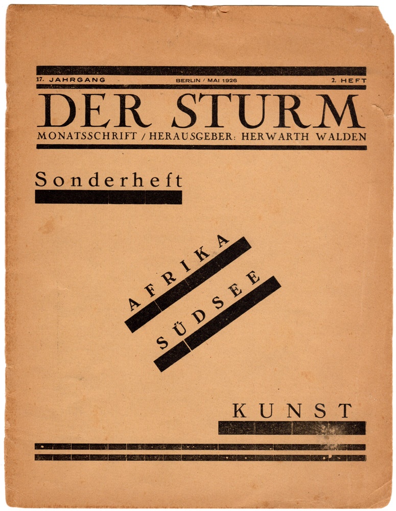 Der Sturm, Mai 1926, 2. Heft, Titelblatt (Kurt Tucholsky Literaturmuseum CC BY-NC-SA)