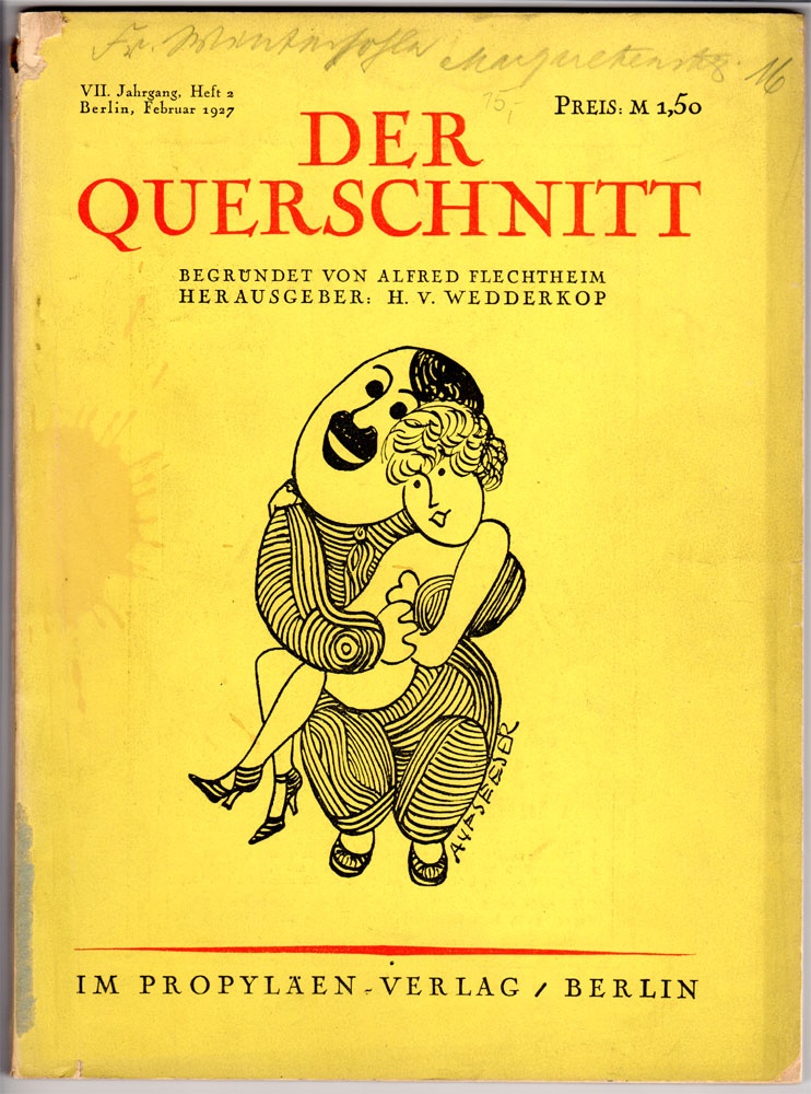 &quot;Der Querschnitt&quot;, Februar 1927 (Kurt Tucholsky Literaturmuseum CC BY-NC-SA)