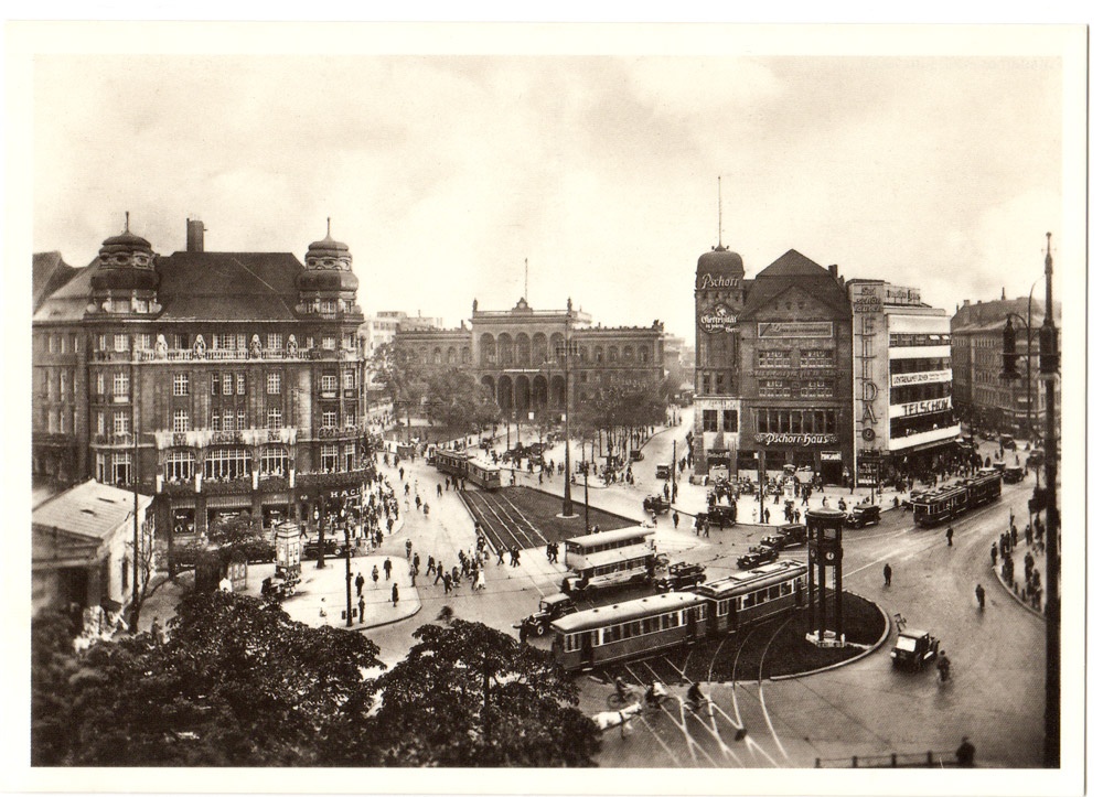 Postkarte Potsdamer Platz um 1930 in Berlin (Kurt Tucholsky Literaturmuseum CC BY-NC-SA)