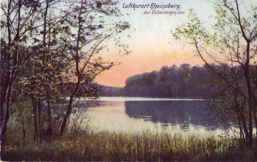Postkarte Luftkurort Rheinsberg, der Böberocken See, 1914 (Kurt Tucholsky Literaturmuseum CC BY-NC-SA)