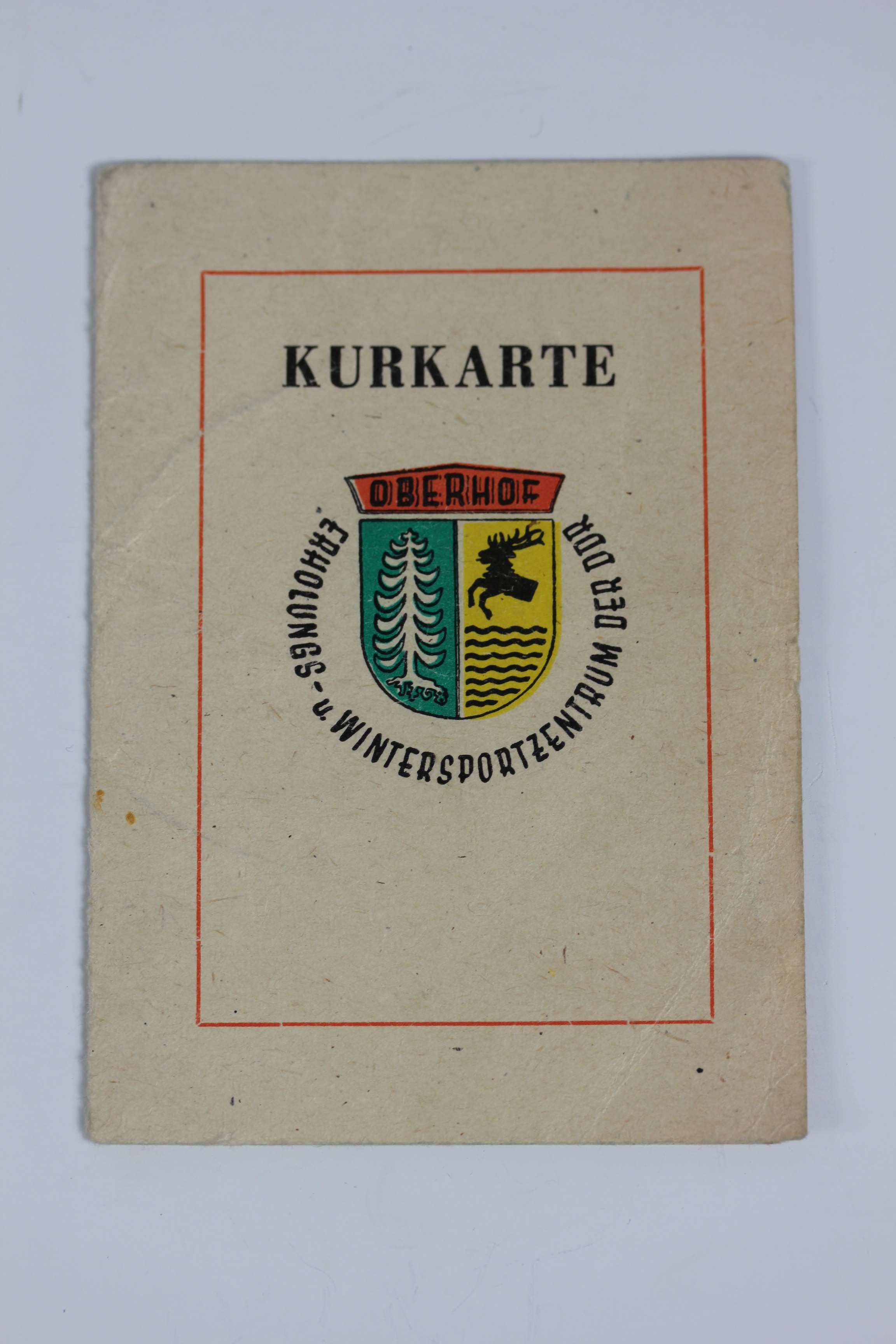 Kurkarte Oberhof (Museum Utopie und Alltag. Alltagskultur und Kunst aus der DDR CC BY-NC-SA)
