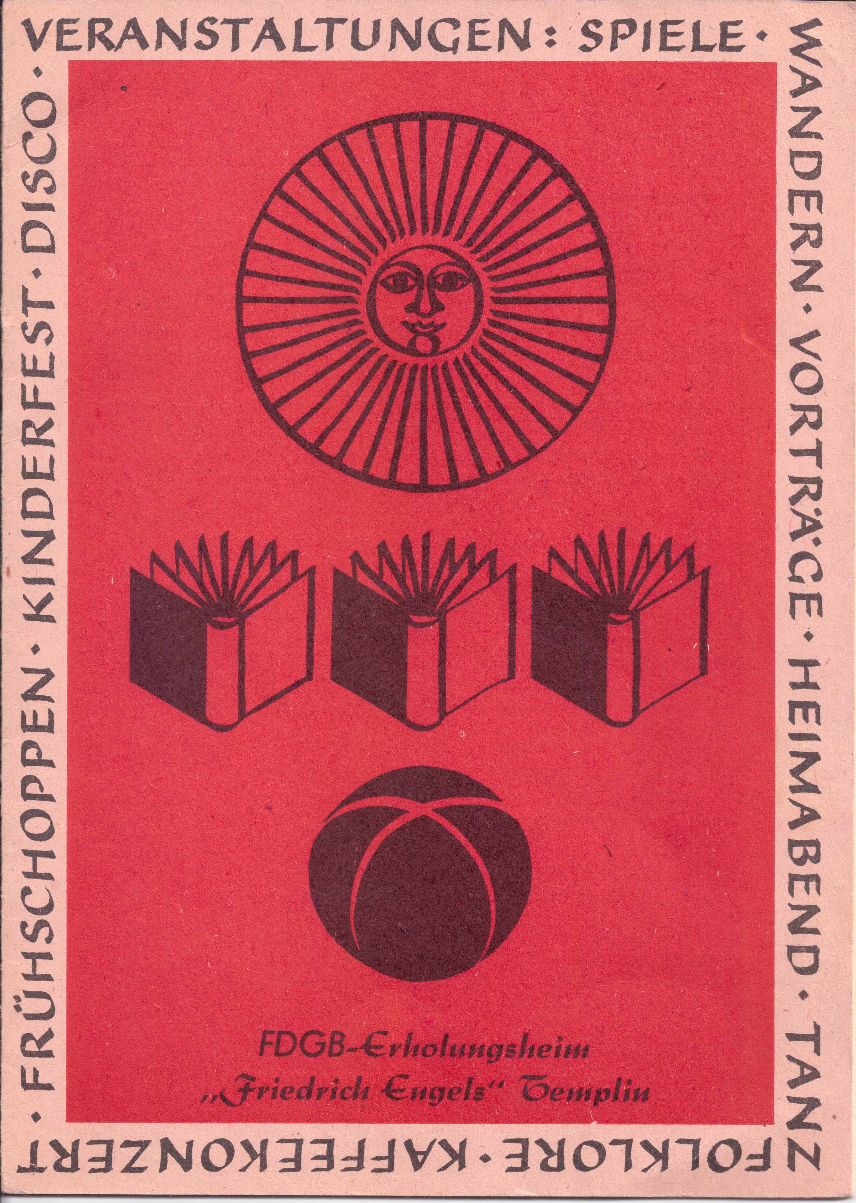 Veranstaltungskalender FDGB-Erholungsheim "Friedrich Engels" (Museum für Stadtgeschichte Templin CC BY-NC-SA)