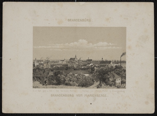 Brandenburg vom Marienberg aus, Blatt 2/16 aus der Serie: Album von Brandenburg (Stadtmuseum Brandenburg an der Havel - Frey-Haus CC BY-NC-SA)