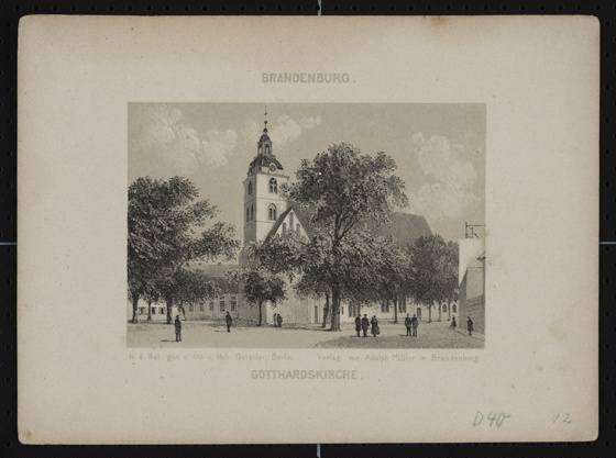 St. Gotthardkirche, Blatt 5/16 aus der Serie: Album von Brandenburg (Stadtmuseum Brandenburg an der Havel - Frey-Haus CC BY-NC-SA)