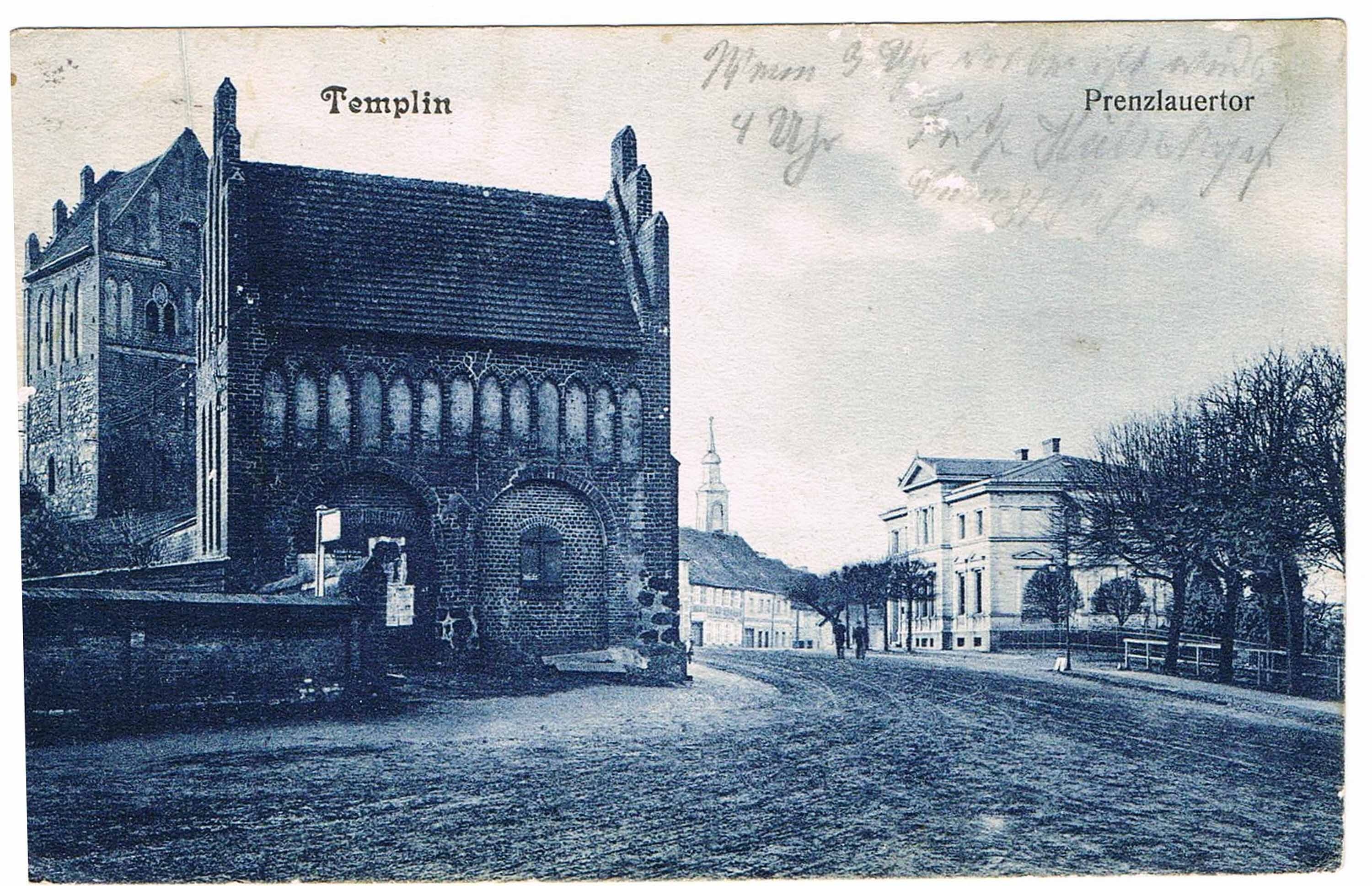 Postkarte Templin Prenzlauer Tor (Museum für Stadtgeschichte Templin CC BY-NC-SA)