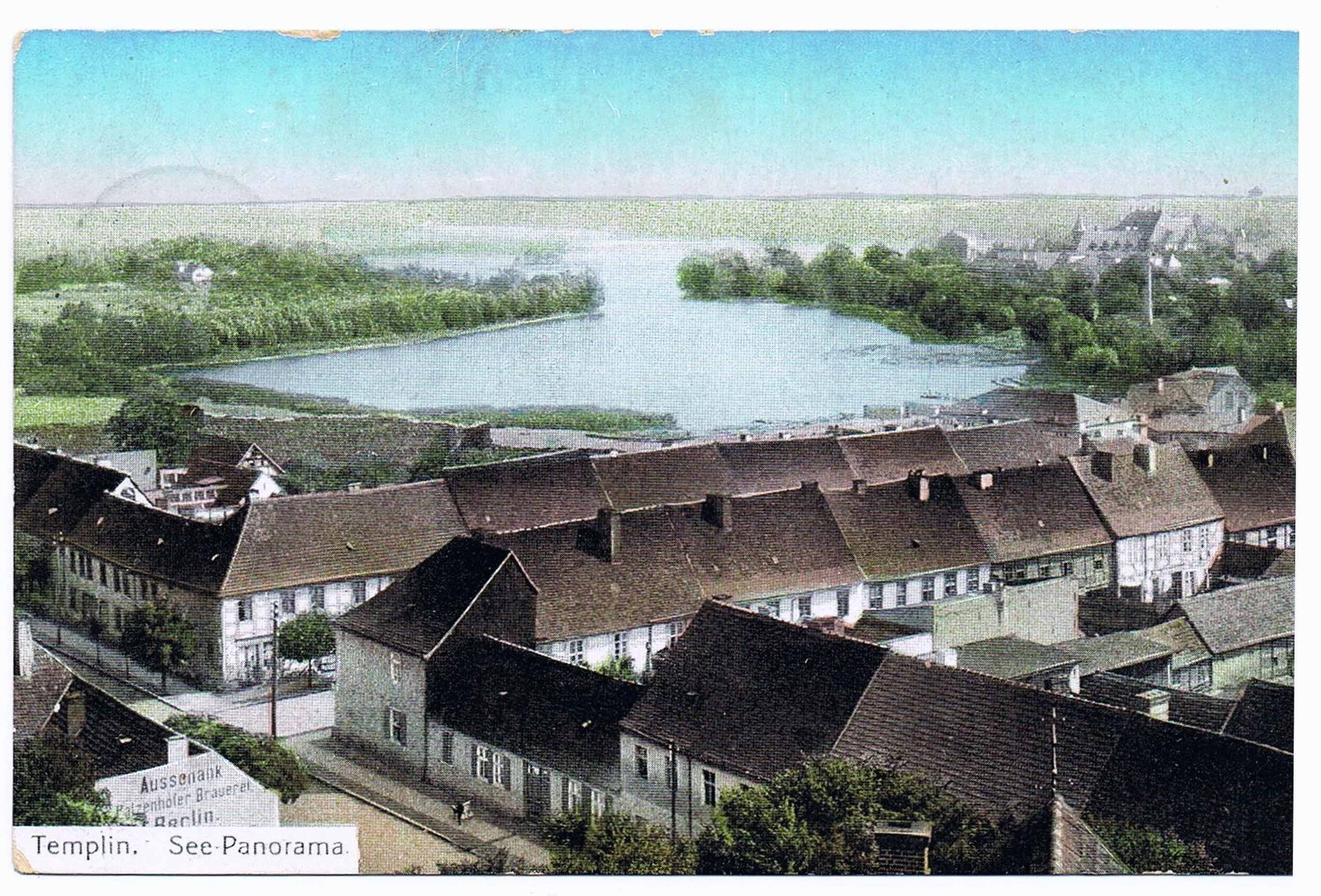 Postkarte Templin See-Panorama (Museum für Stadtgeschichte Templin CC BY-NC-SA)