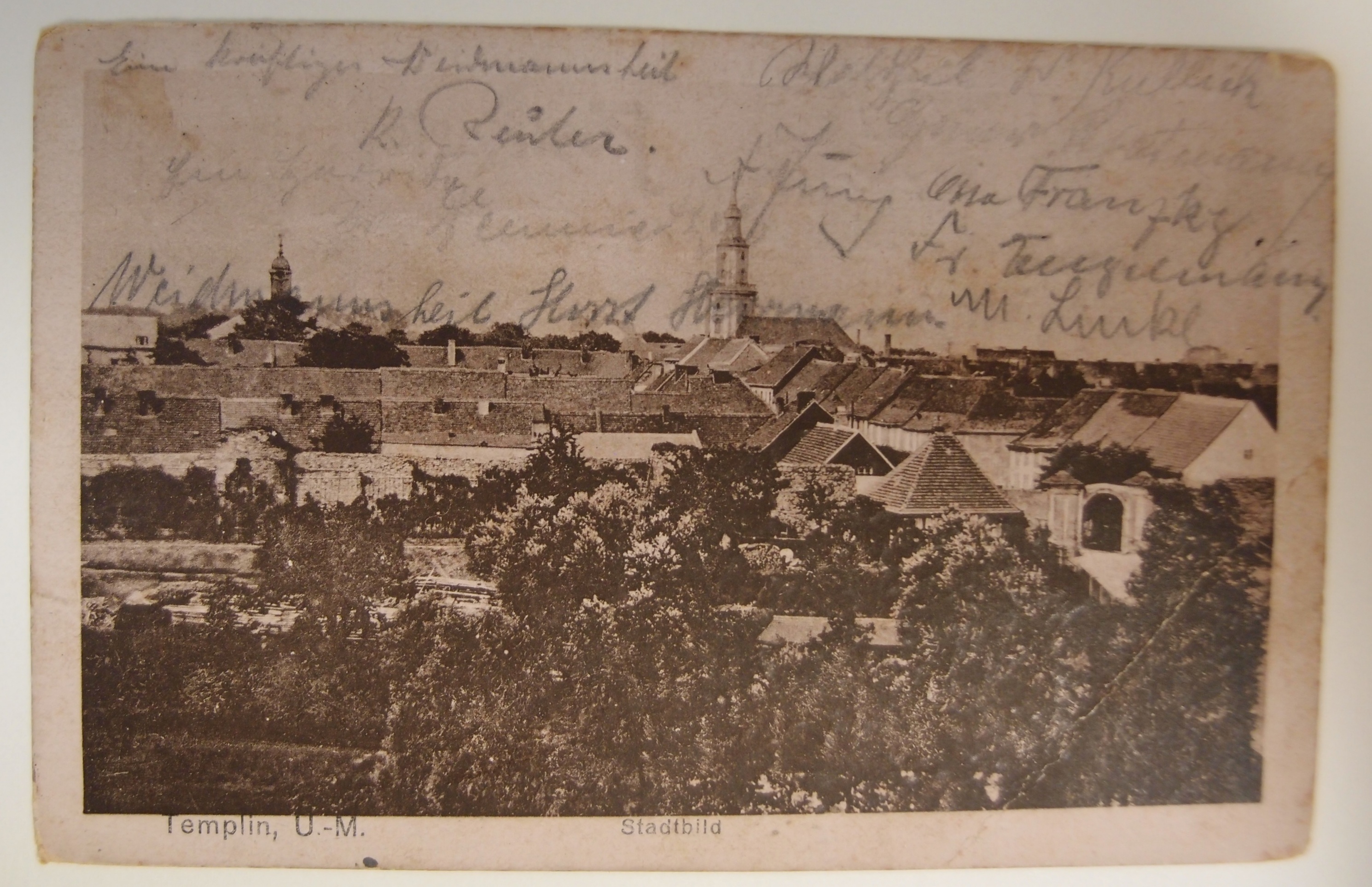Postkarte Templin Stadtbild (Museum für Stadtgeschichte Templin CC BY-NC-SA)