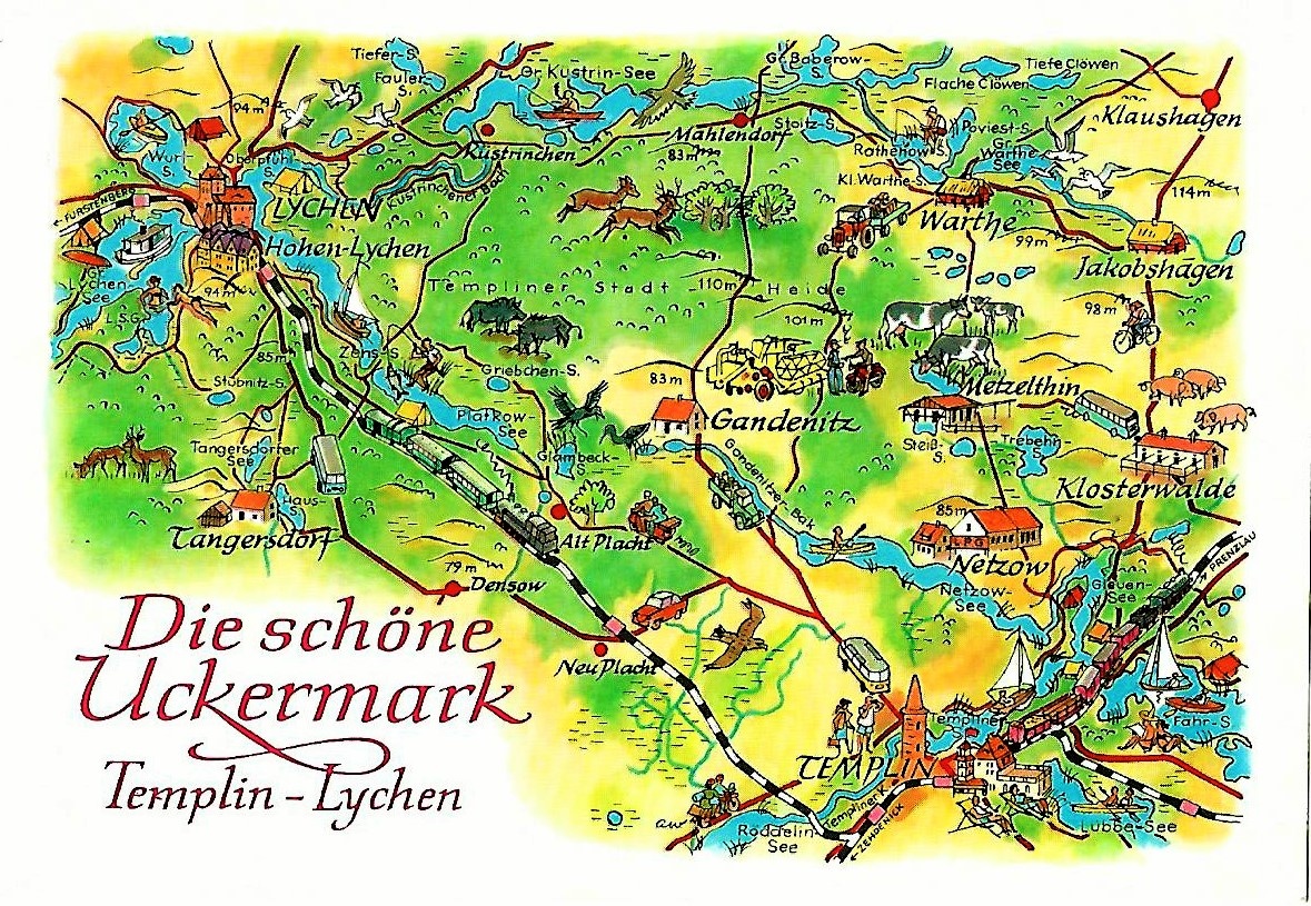 Postkarte Templin - Lychen (Museum für Stadtgeschichte Templin CC BY-NC-SA)